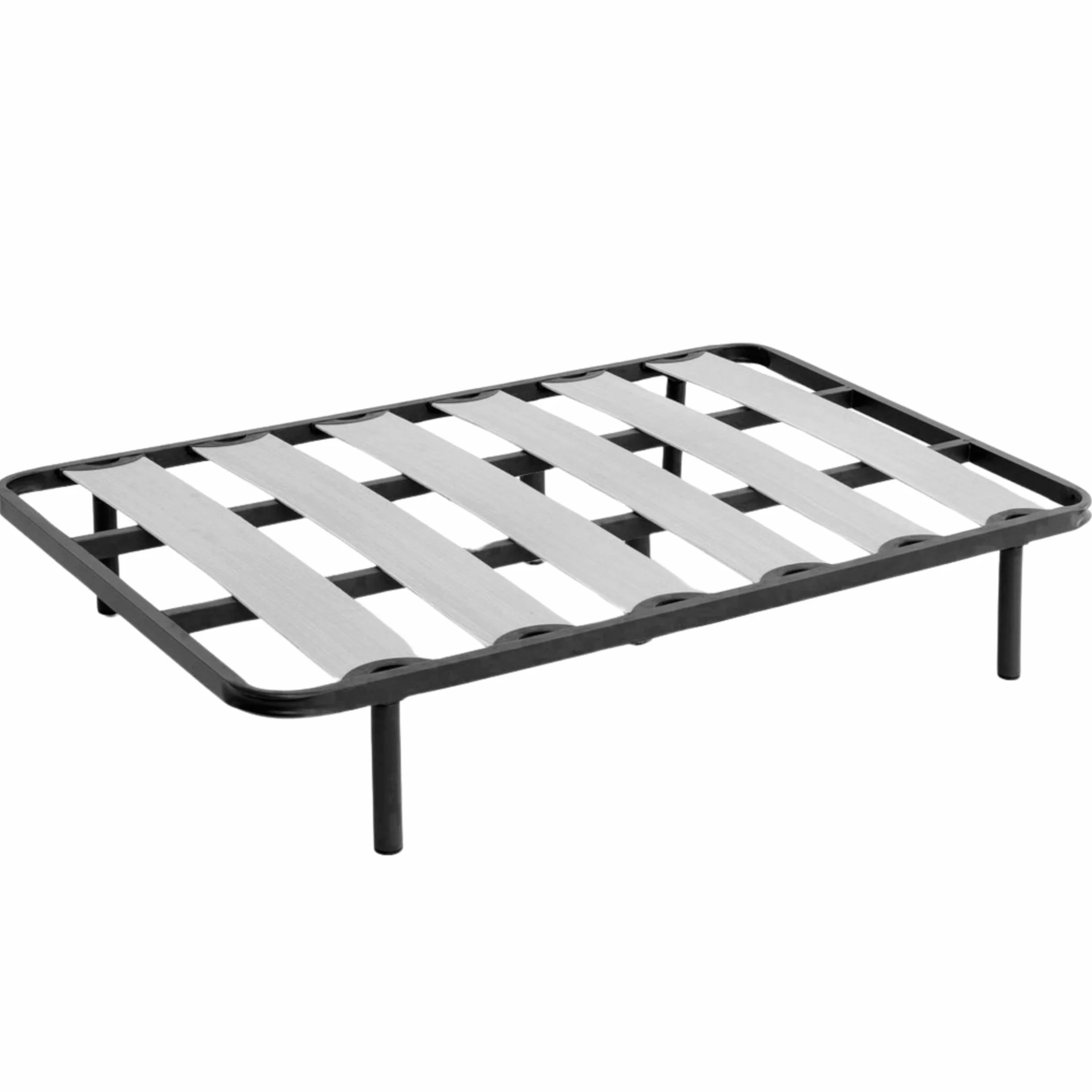 Miroytengo Somier 135x190 cm Balda Ancha, Tubo de Acero 40x30 mm, Refuerzo Central, Láminas de chopo-Flex (con 4 Patas)