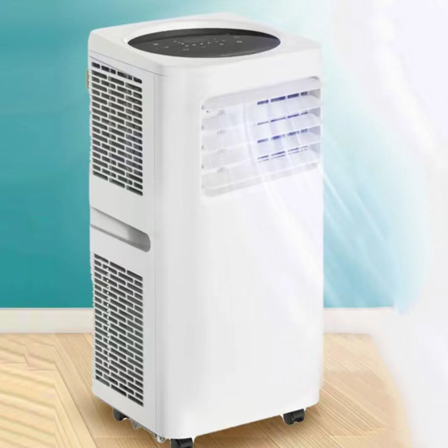 7000BTU - Aire acondicionado portátil con control remoto, temporizador de 24 horas, kit de ventana, 2 velocidades, 3 modos de ventilador de refrigeración para habitación y oficina