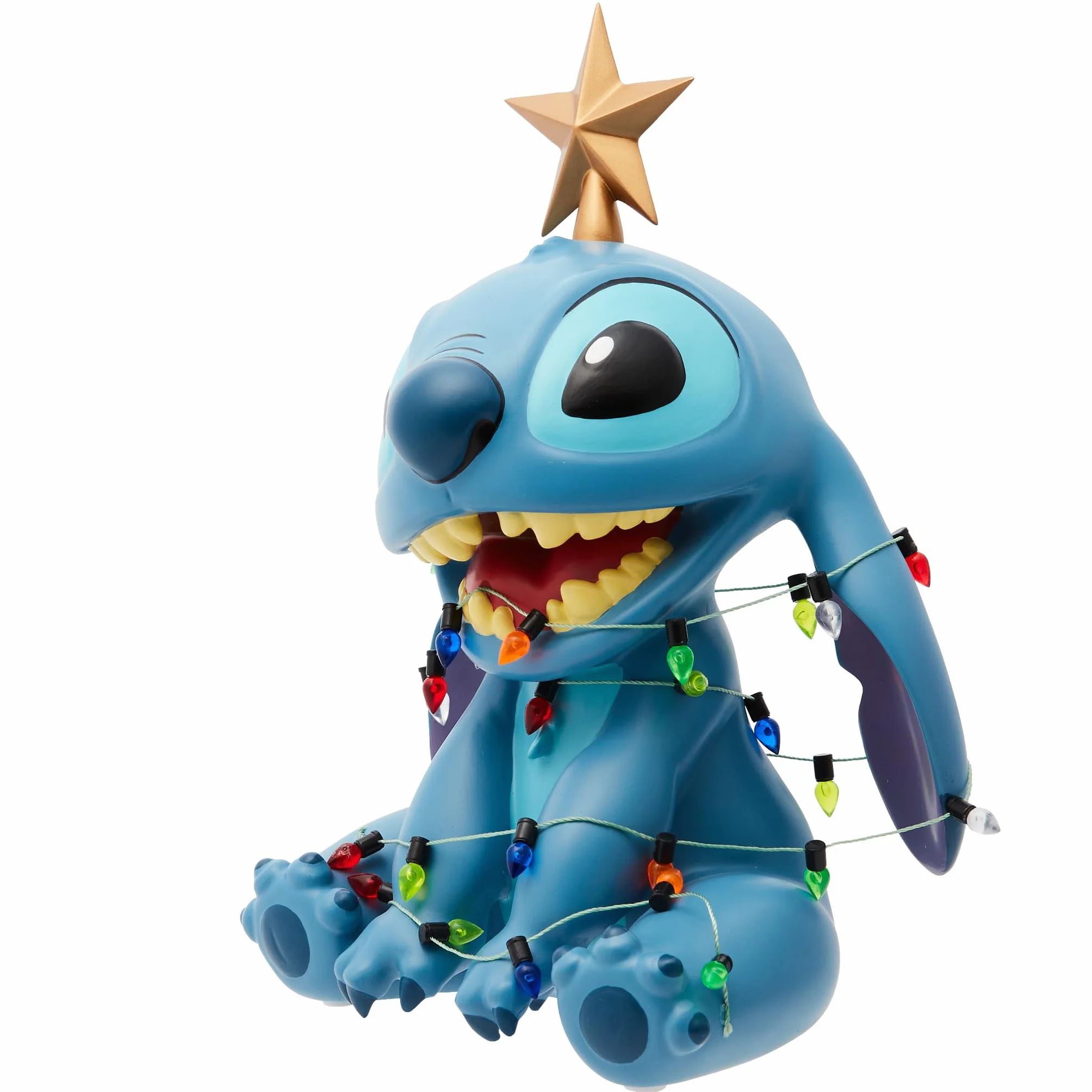 Enesco Disney Showcase Stitch Envuelto en Luces de Navidad 19 cm Multicolor