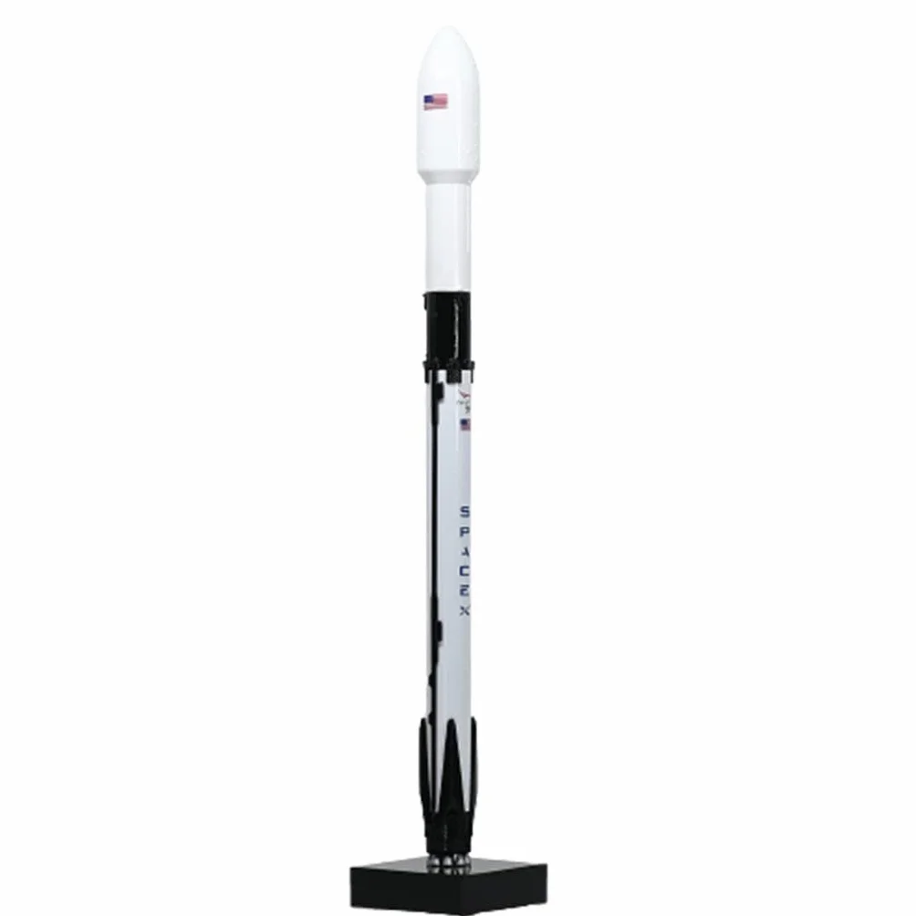 REHOOF Modelo De Cohete De La Serie Falcon Simulación 1: 233 Falcon 9 Y Modelo De Nave Espacial De Cohete Pesado Decoraciones De Escritorio para Entusiastas del Espacio Y Geeks del Espacio
