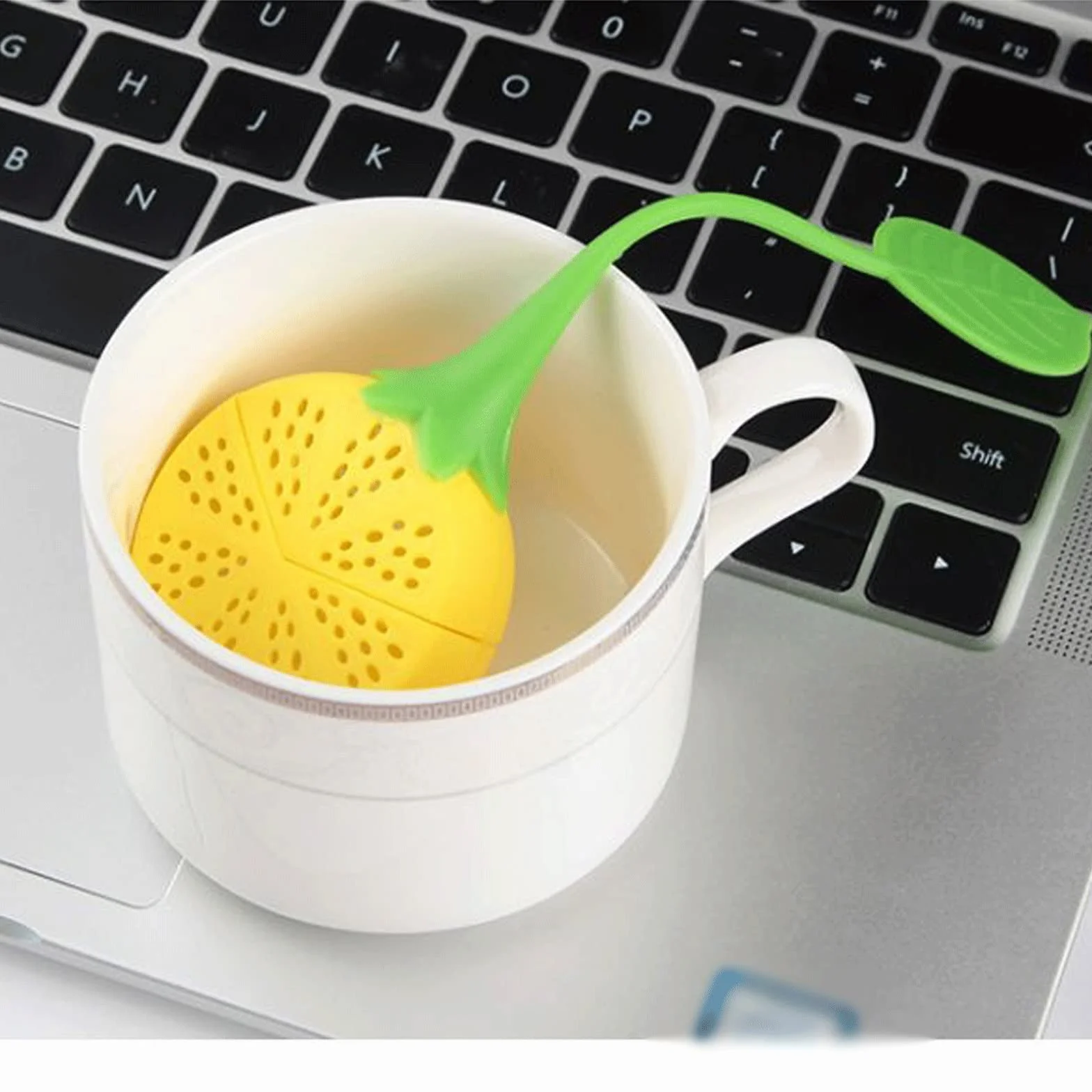 Colador de té de silicona con fugas de té de limón, bolsa de té, suministros de cocina, fabricante de té perezoso, filtro de té personalizado