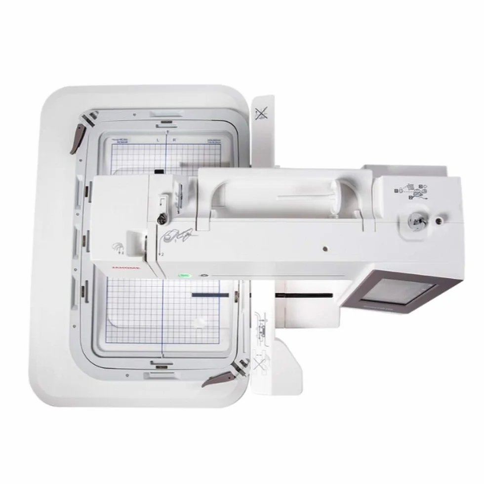 Janome MC 550E Máquina de bordar, incluye 4 bastidores, con una superficie de bordado de 360 x 200 mm