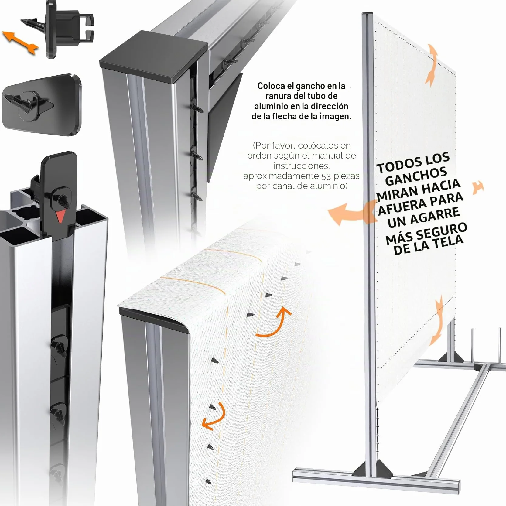 NODOCA Marco de Alfombra Tufting 160cm - Kit de Aluminio y Metal para Hacer Alfombras Con Soporte de Tela