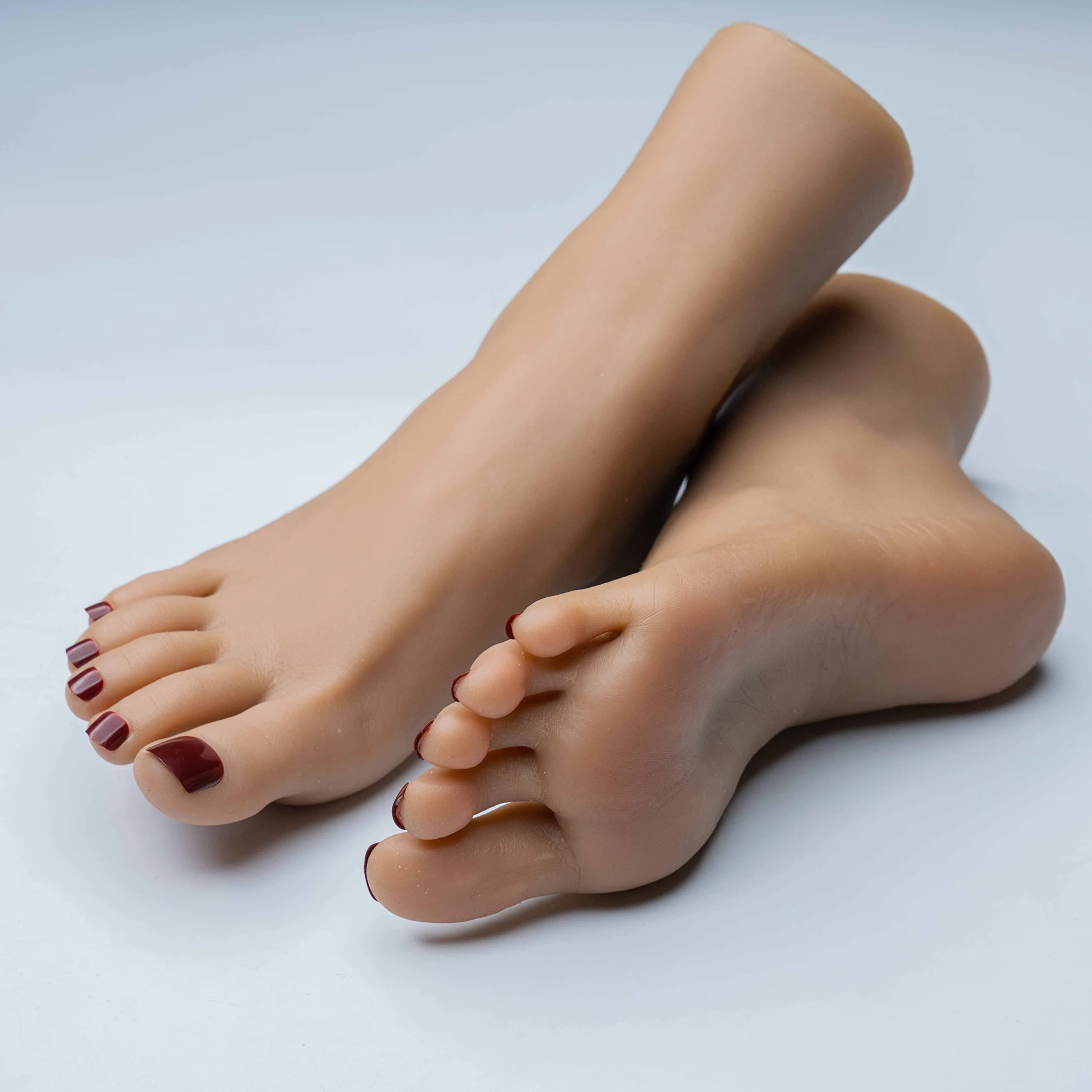 Un par de pies de maniquí Femenino de Silicona Suave de tamaño Real Realista para exhibición de Zapatos de exhibición de Zapatos de joyería, Sandalias, Calcetines, exhibición de Arte de