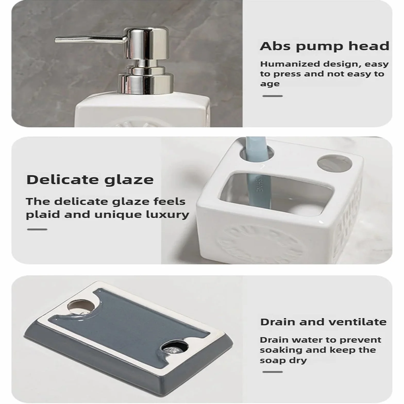 Dispensador de Jabon Juego de Accesorios baño 4 Uds., Juegos completos, dispensador jabón, Soporte for Cepillo Dientes, Taza y Plato for Lavar el ratón(Green)