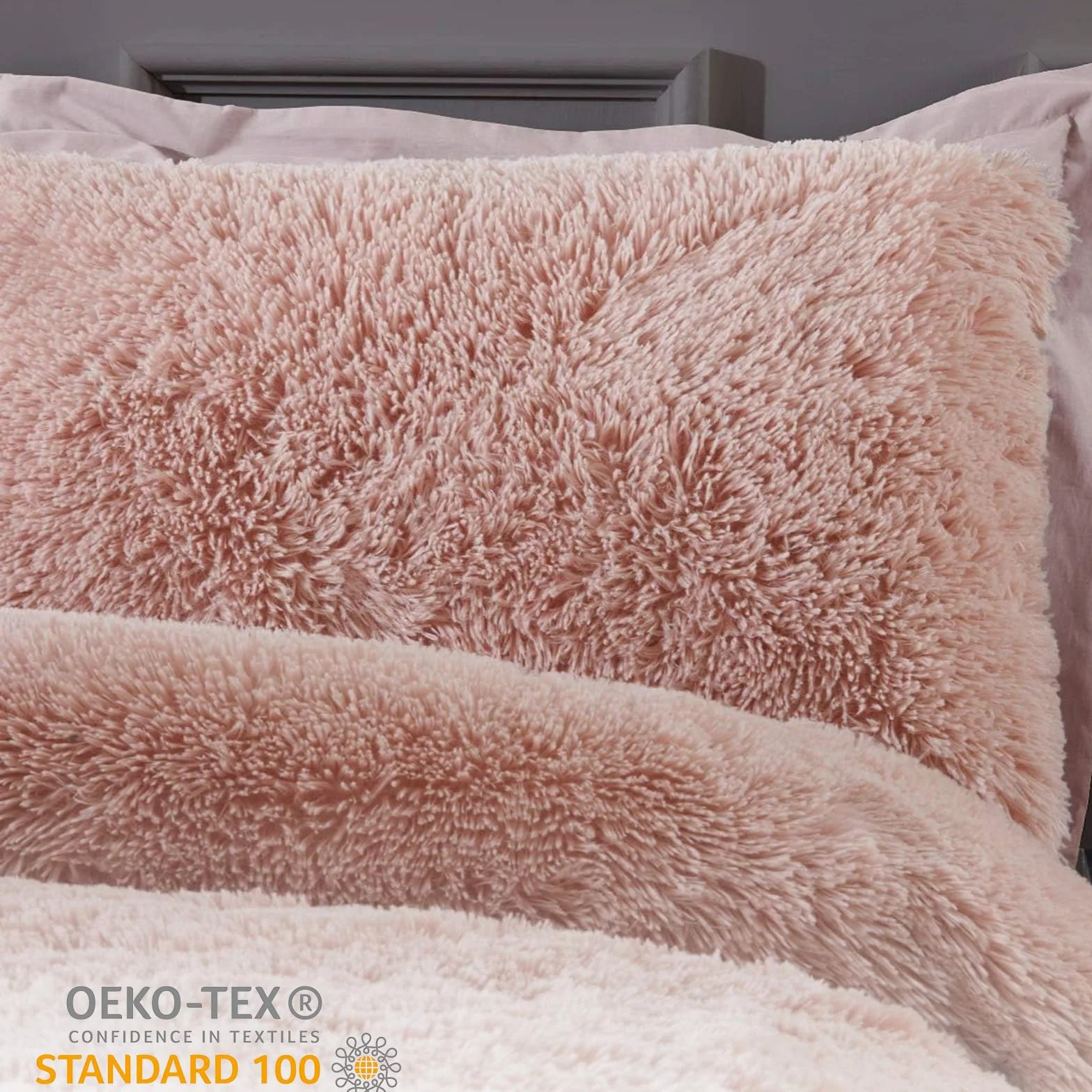 Sleepdown 5056242754657 Juego edredón con Fundas de Almohada, 1 pieza (220 cm x 230 cm), diseño de Pelo Largo, Color, poliéster, Rosa encarnado, Matrimonio