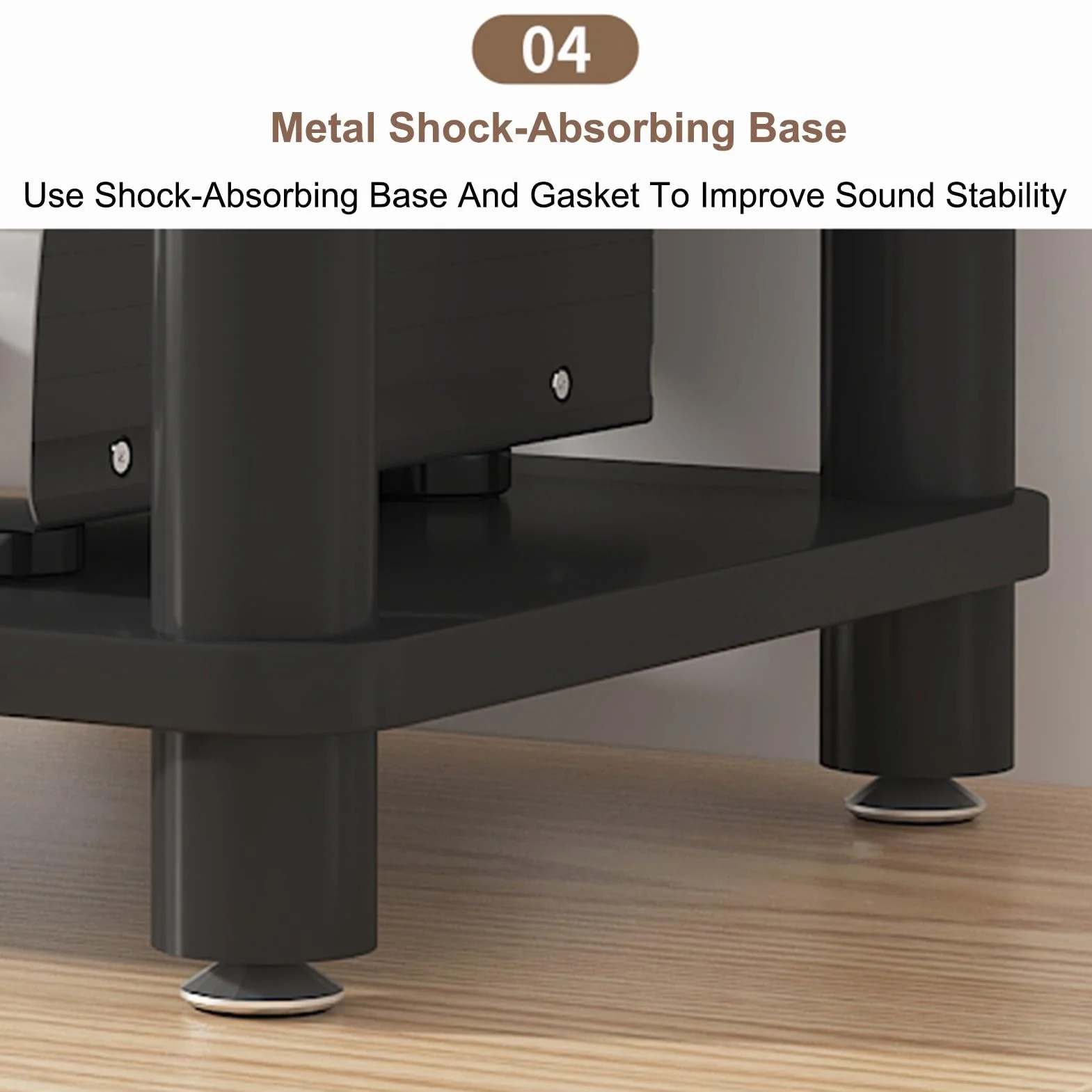 Moderno soporte para gabinete AV, estante para reproducción de discos, soporte de CD/DVD para consolas de juegos y cajas de TV, amplio espacio, marrón, 50 x 47 cm