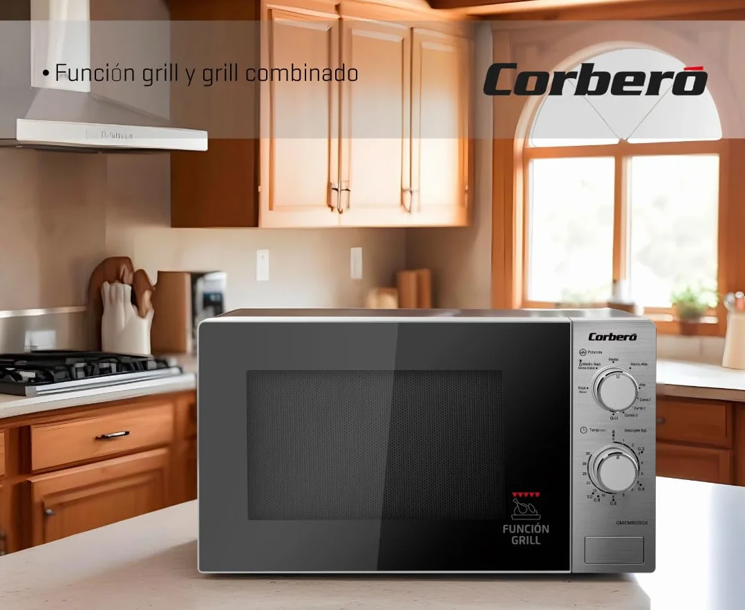 Corberó Microondas con grill CMICM6020GX 700W 20L Inox