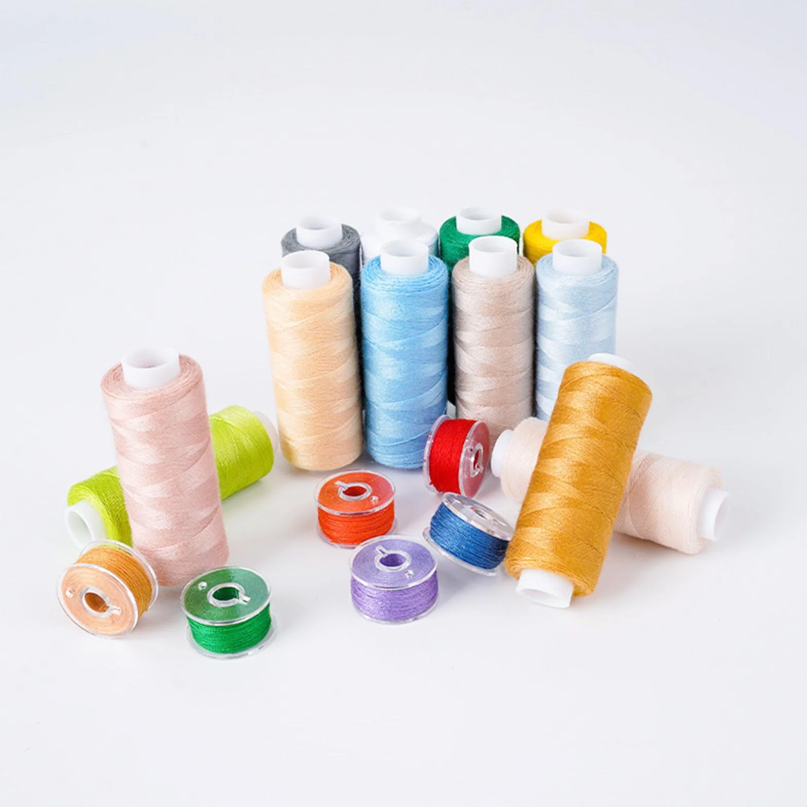Hilo de coser de poliéster de 72 colores con caja de almacenamiento para principiantes y entusiastas del hogar