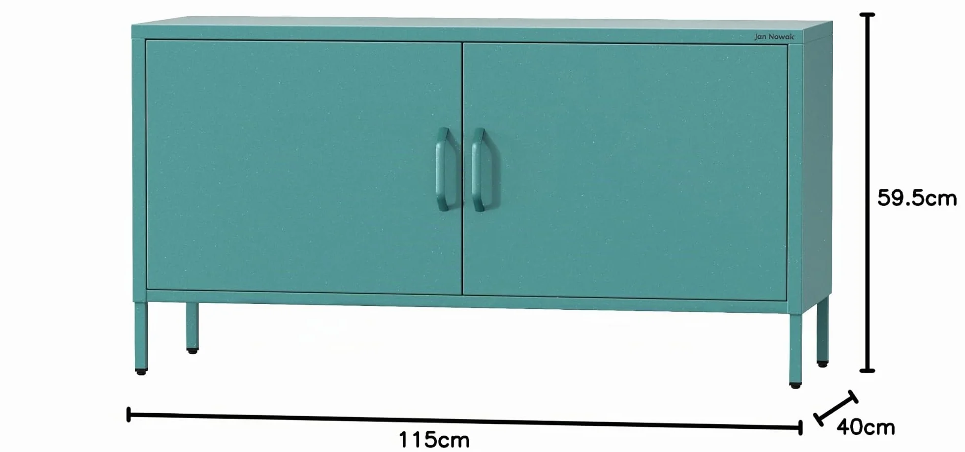 Jan Nowak Mueble TV Salon Metal - Rosa | 115 x 59,5 x 40 cm | Mueble Salón Televisión de 2 Puertas, Estilo Industrial | Mesa TV,Superficie Brillante
