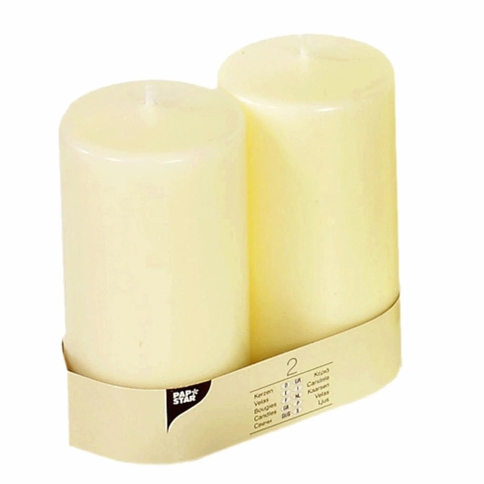 Papstar Velas Ivory 80 x 150 mm