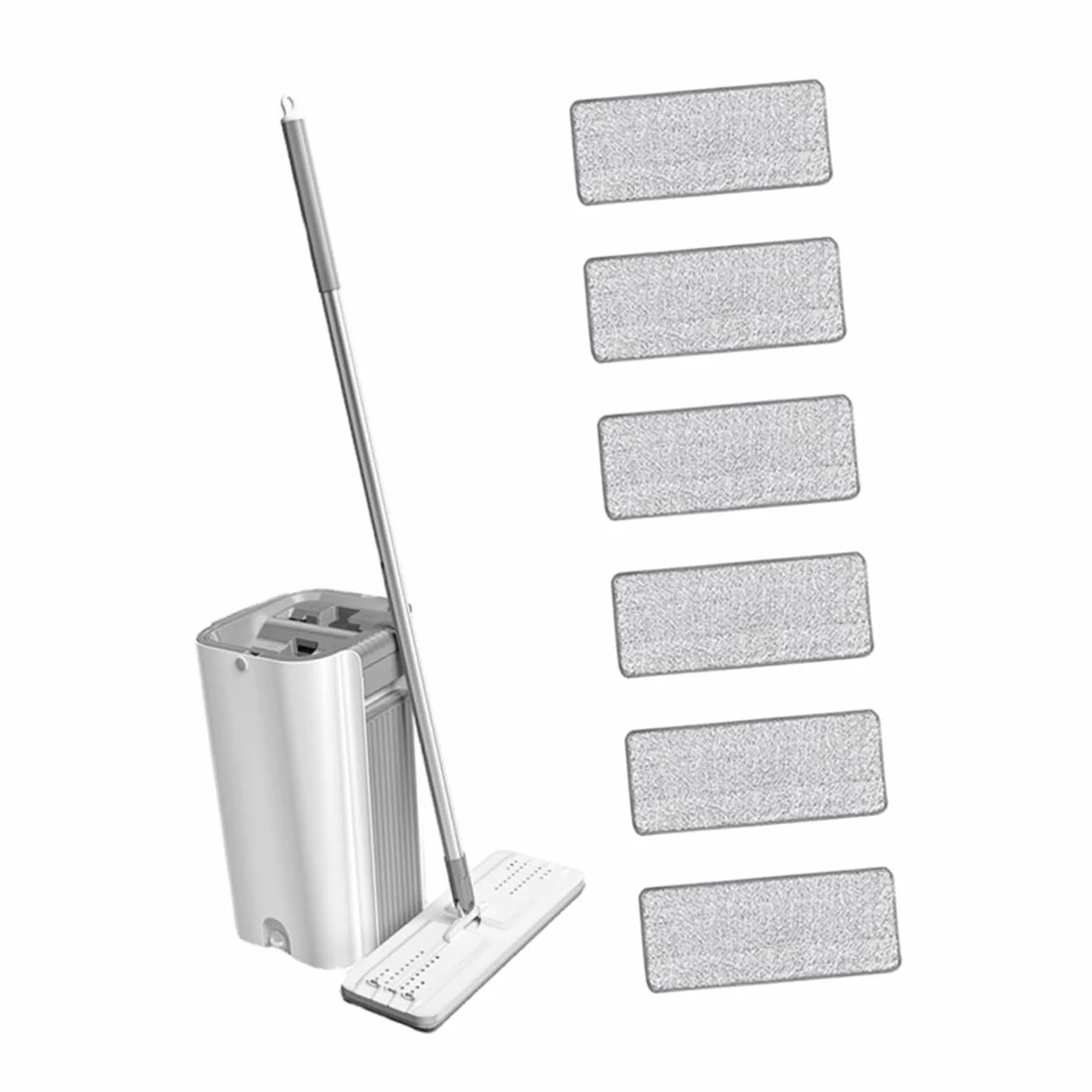 Cabilock Kit de Fregona Práctico Microfibra y Mango Integrado Antideslizante para Limpieza de Suelos Hogar y Habitaciones Limpias