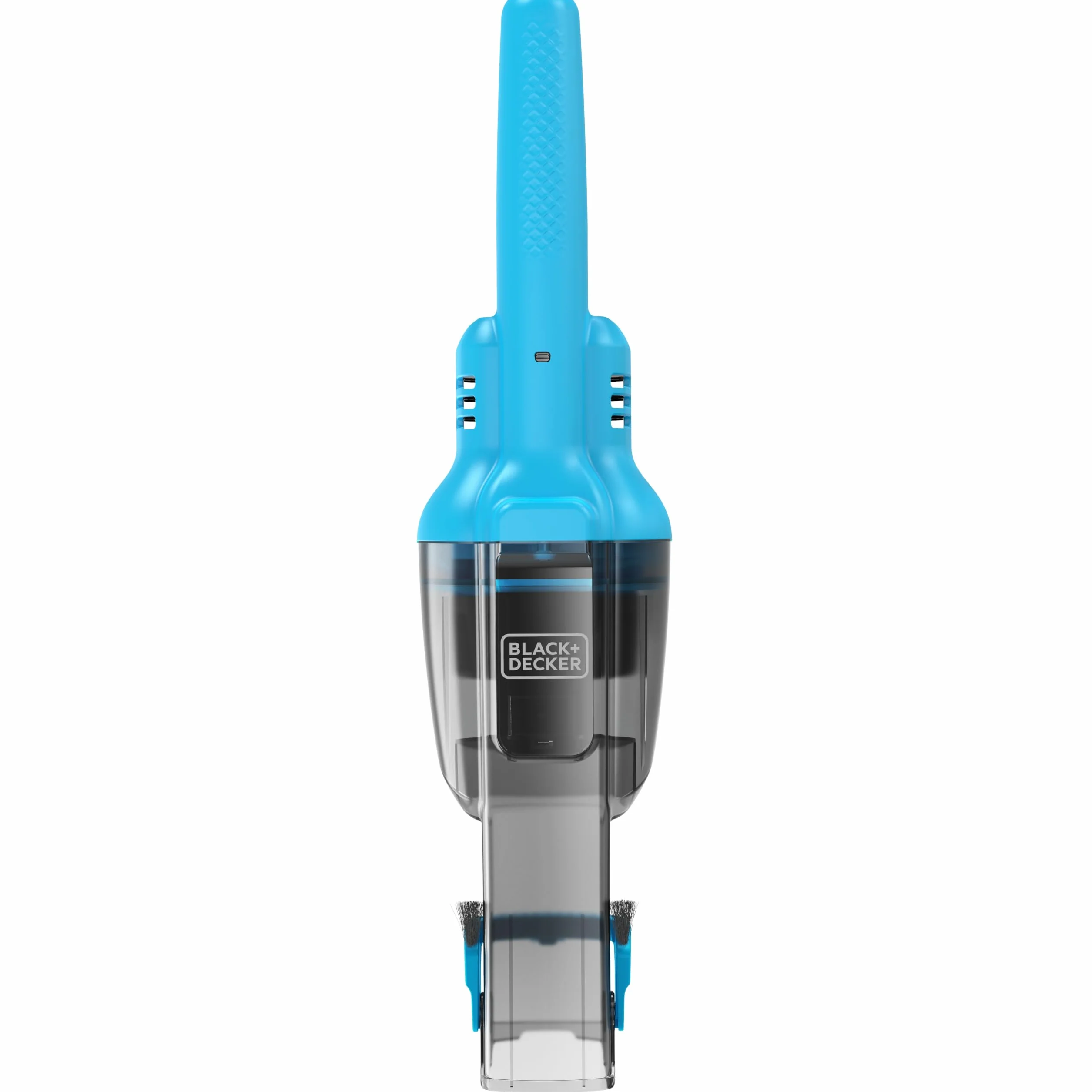 Black+Decker NVD215J-QW Aspirador de Mano 7.2 V, Batería de 1.5 Ah, Autonomía de 10 min, Deposito Trasparente de 290 ml, Boquilla Larga, Incluye Cargador Tipo Jack y Boquilla para Ranuras