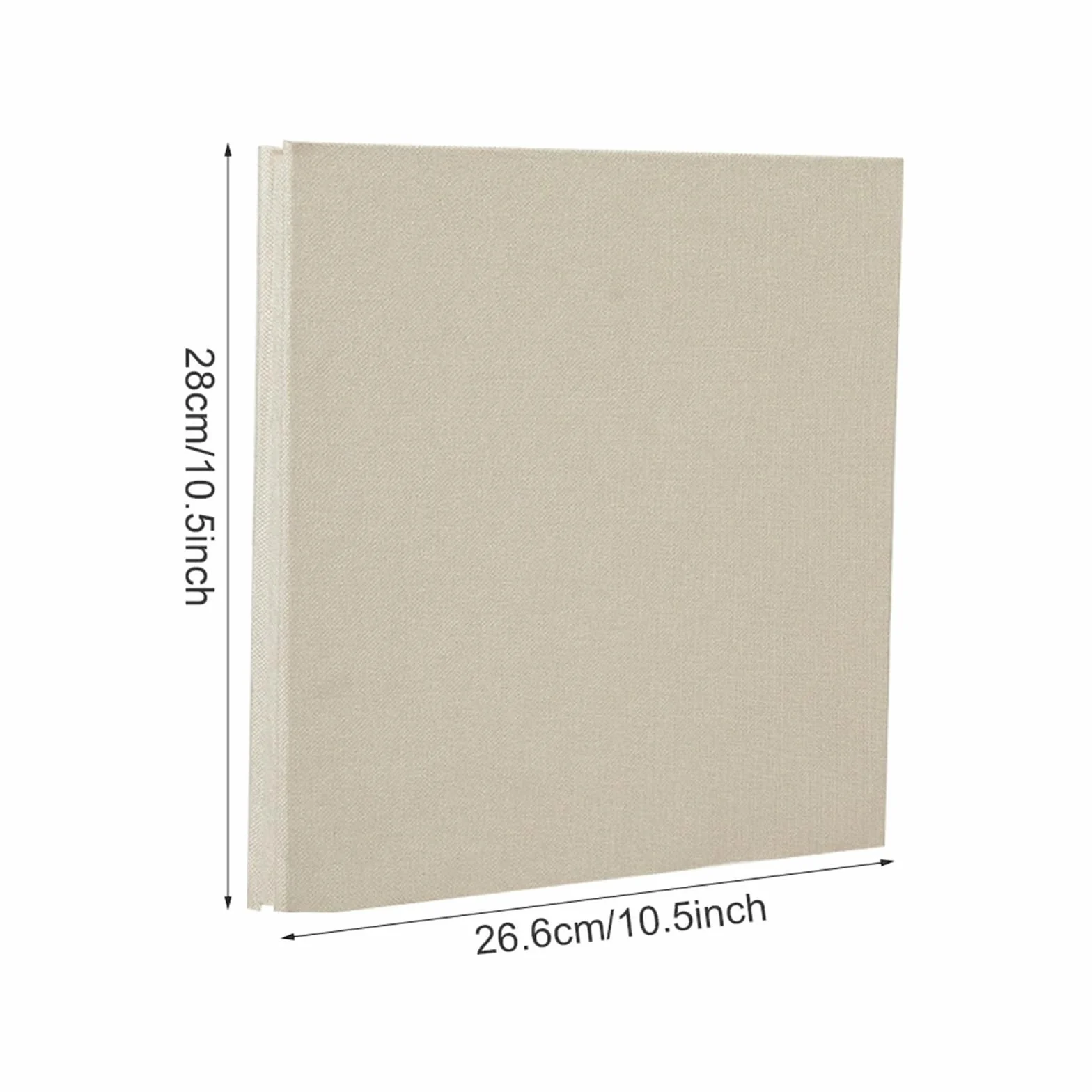 áLbum De Fotos Práctico estuche de almacenamiento for álbumes recortes, cubierta lino for manualidades, decoración regalo cumpleaños, recuerdo familiar, amigos(Beige)