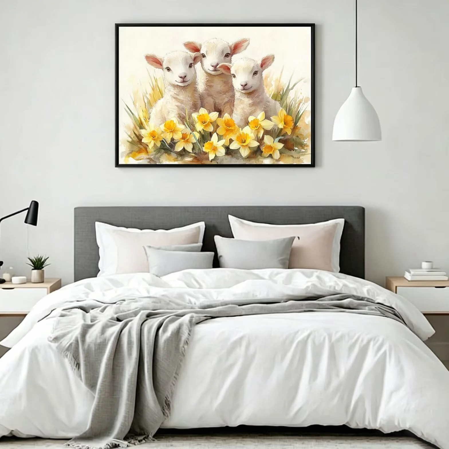 Pintar por Numeros oveja Pinturas Acrilicas animal Pintura por Numeros Adultos DIY Lienzos para Pintar, Pintura Acrilica Manualidades, Decoración para Hogar, Regalos Cumpleaños 70x90cm Sin Marco q-918