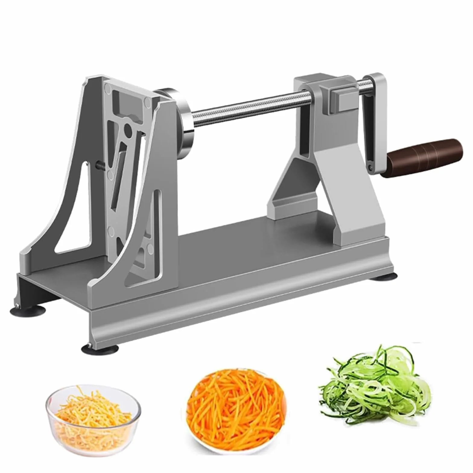 Rallador de tambor giratorio manual con 3 cuchillas intercambiables para triturar verduras, queso, ensalada y preparación de cocina, herramienta esencial de cocina