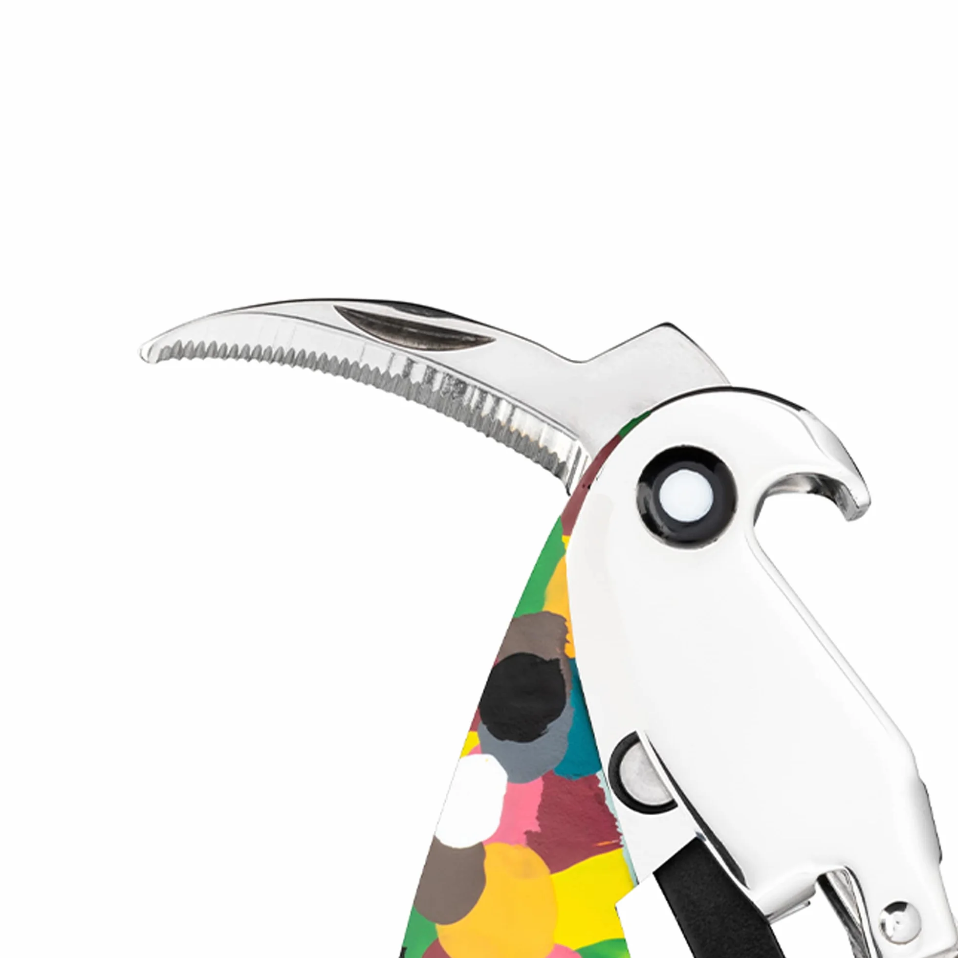 Alessi AAM32 1 Parrot, Sacacorchos sommelier en fundición de aluminio y PC. Decorado a mano "Proust"