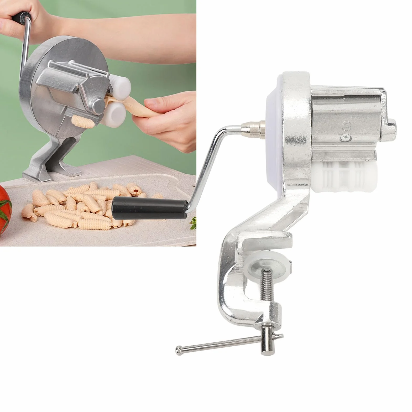 Máquina para Hacer Cavatelli, Máquina Hacer Pasta Manual Cavatelli, Máquina Prensar Fideos Rodillo Pasta, Máquina Hacer Macarrones con ñoquis Auténticos Mano para Italiana Casera