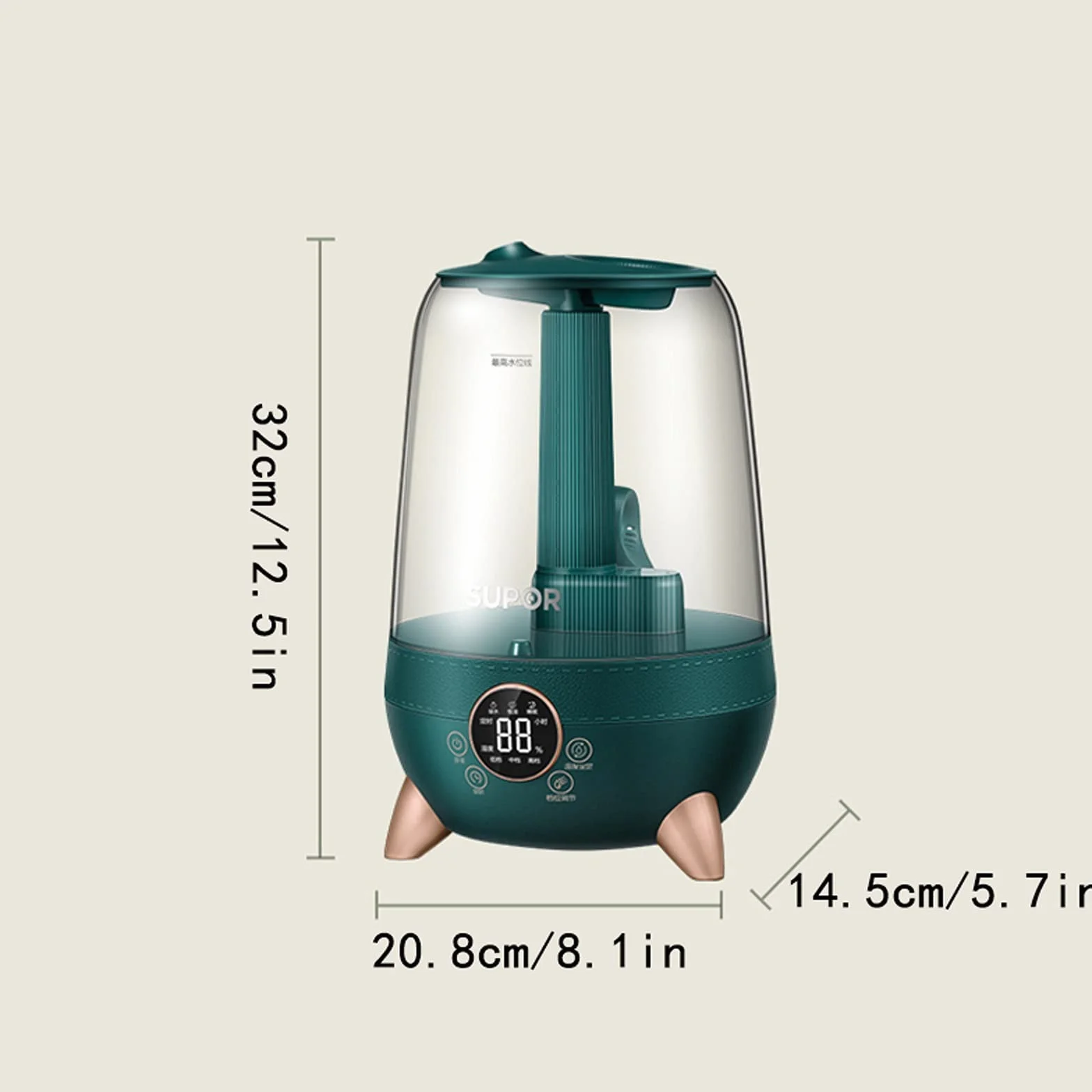 Humidificadores de Aire Humidificador, humidificadores ultrasónicos tranquilos for dormitorio y habitación grande, apagado automático, humidificadores for bebés Nursery y toda la casa Silencioso Humid