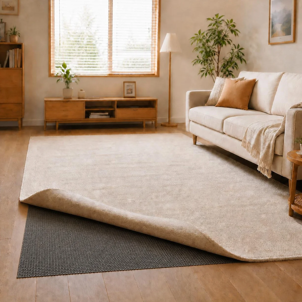 Alfombra Antideslizante PVC Recortable 160x220cm Multiusos Universal Negro