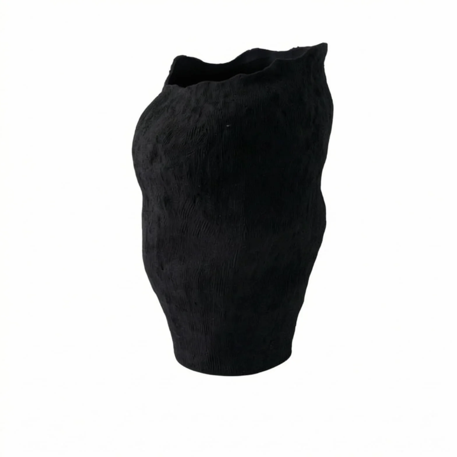 MagiDeal Jarrón de Cerámica Florero Escultural Vaso Decorativo Centro de Mesa Barro con Pátina Artesanal y Acabado Mate Que, Negro, D款 Negro Alto 32.5 29 H50cm