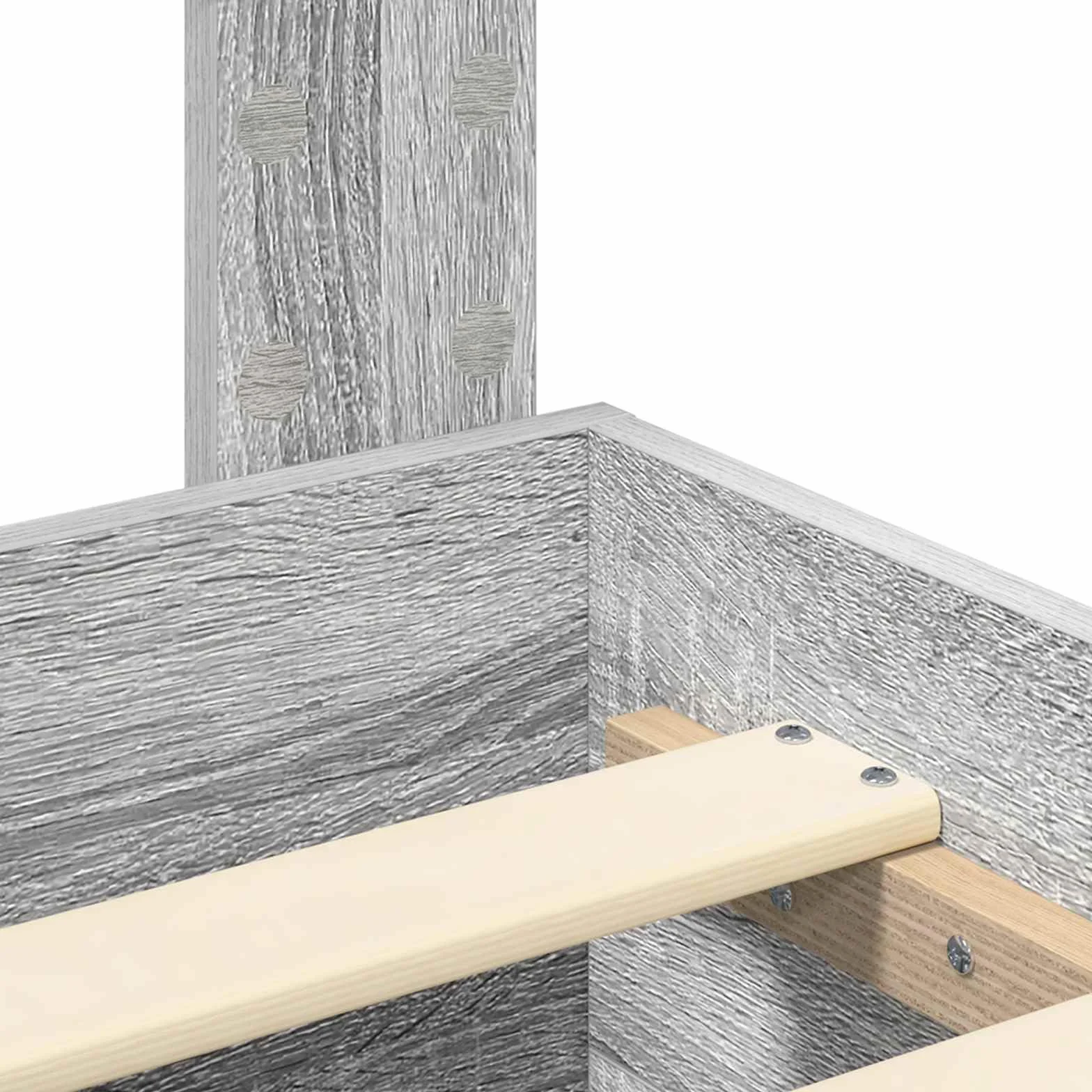 vidaXL Estructura de Cama con cajón Gris Sonoma 140 x 190 cm