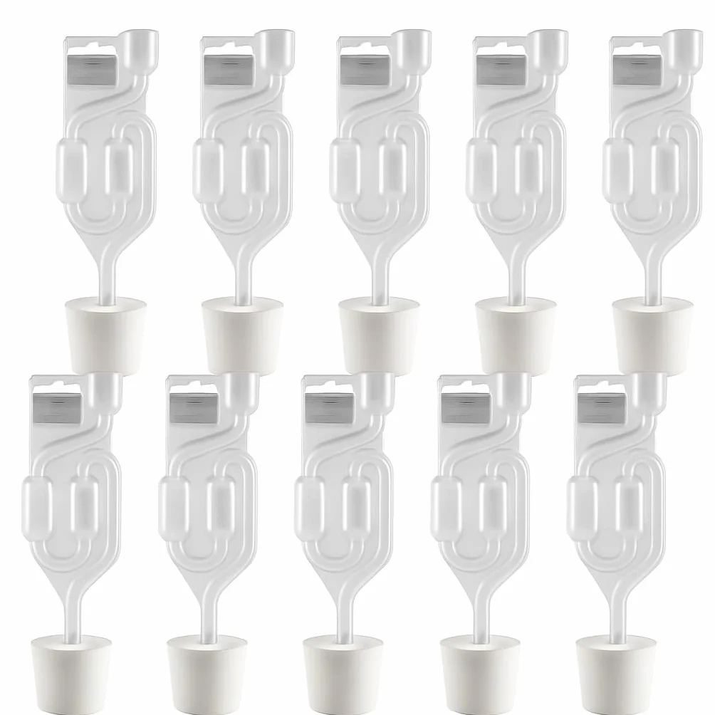 10 tapones de goma con orificio de 54/50 mm + tubo de fermentación – corcho, fermentación, globo de vino, levadura de vino, tapón de botella, tapón de corcho para vino, kit de invitados, laboratorio
