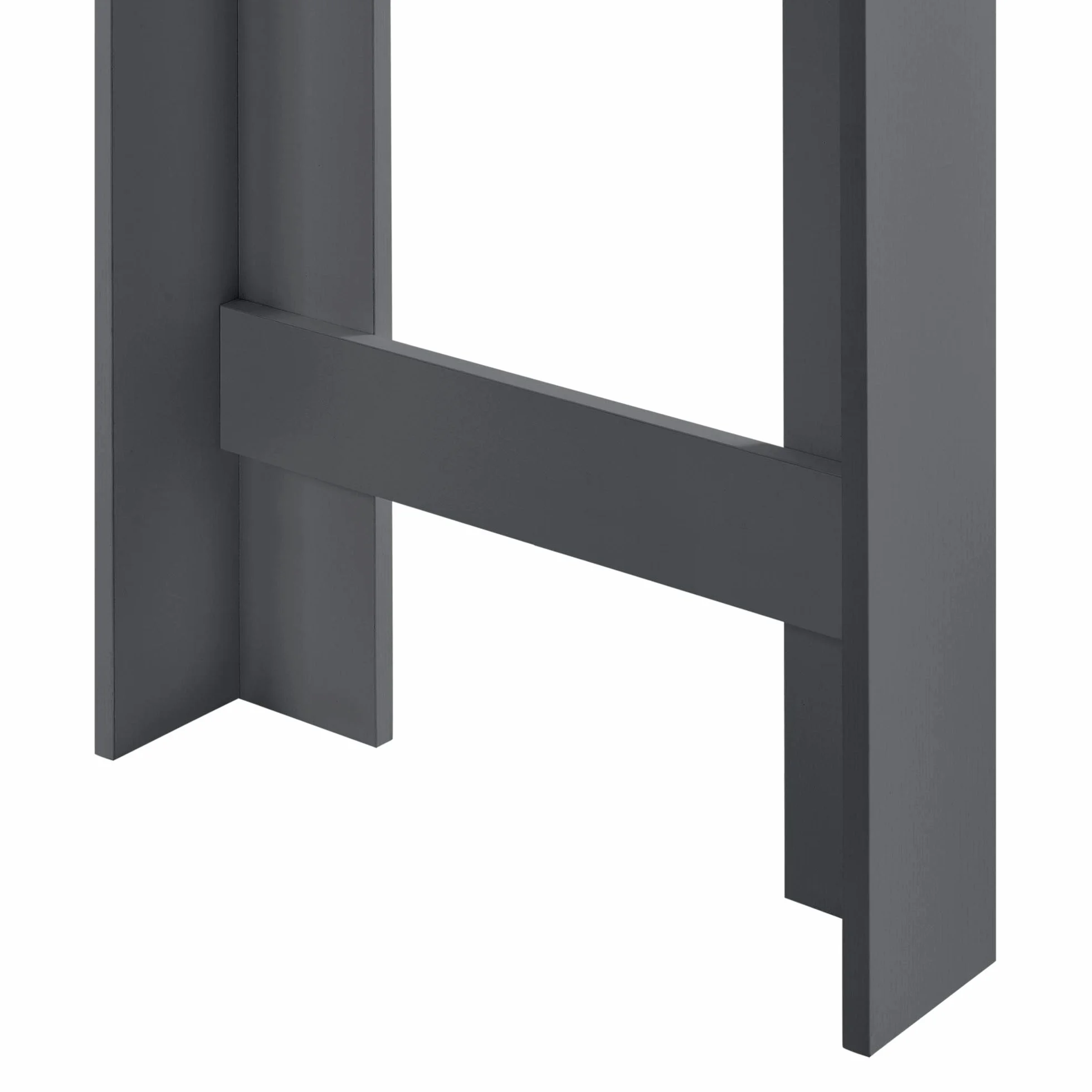 [en.casa] Mesa Alta Cocina Kouvola Mesa de Bar Bistro Elegante con 3 Compartimentos Laterales Comedor Oficina en Casa Aglomerado 110 x 50 x 103 cm - Gris Oscuro