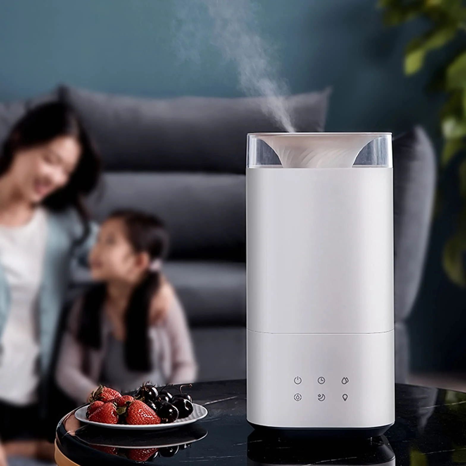 purificador de aire y humidificador Humidificadores for dormitorio, humidificador de niebla fresco ultrasónico: la unidad premium dura un funcionamiento silencioso y silencioso, apagado automático fil