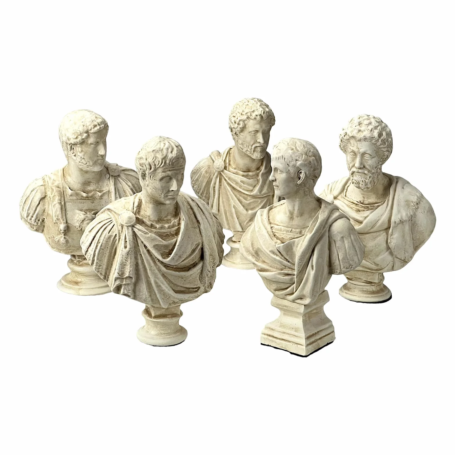 Generic Set 5 Emperadores Romanos Nerva Trajano Adriano Antonino Pío Marco Aurelio Versión Pintada