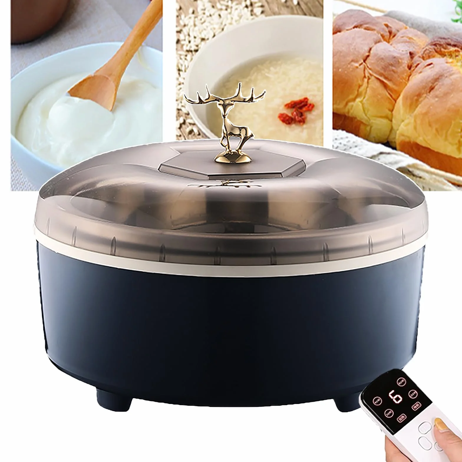 Máquina Fermentación Multifuncional 5 litros, Pantalla LCD, Temperatura Constante 360 ​​℃/Temperatura Ajustable 28-65 ℃ + Tanque Interior Acero Inoxidable 304, Utilizado Fermentación,A