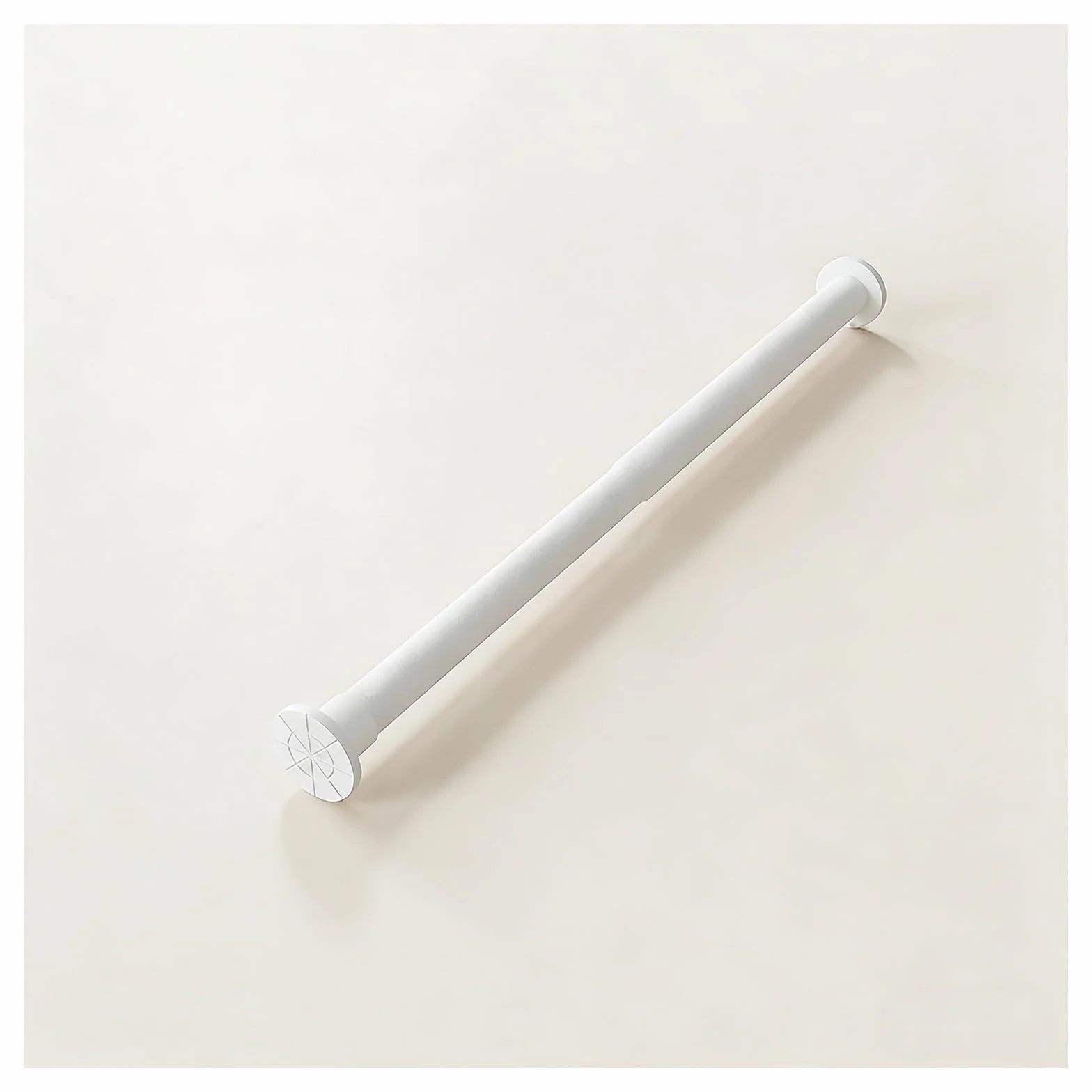 Barra telescópica ajustable para armario sin taladro, acero al carbono con recubrimiento en polvo, diseño antideslizante, 70-120 cm, disponible en negro, gris y blanco.