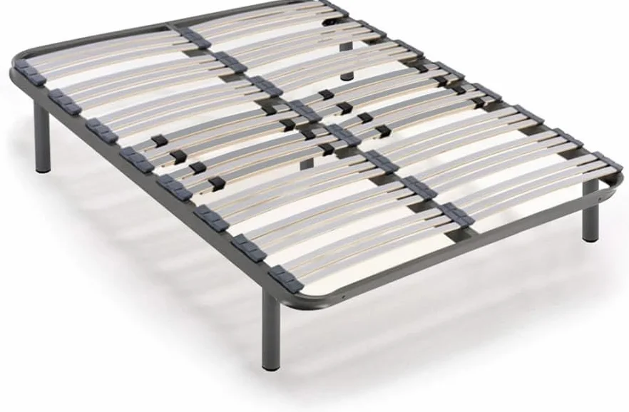 HOGAR24 ES - Somier Multiláminas con Reguladores Lumbares y Tacos Basculantes, 5 Patas Incluidas. Medida 135x190 cm