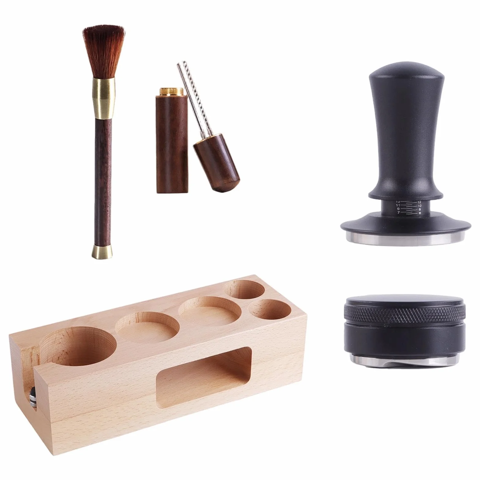 Juego De Apisonado De Café Piezas Herramienta Universal Ergonómica y | Accesorios para estación de prensado de café para hogar estudio barra mostrador tienda oficina y cafetería