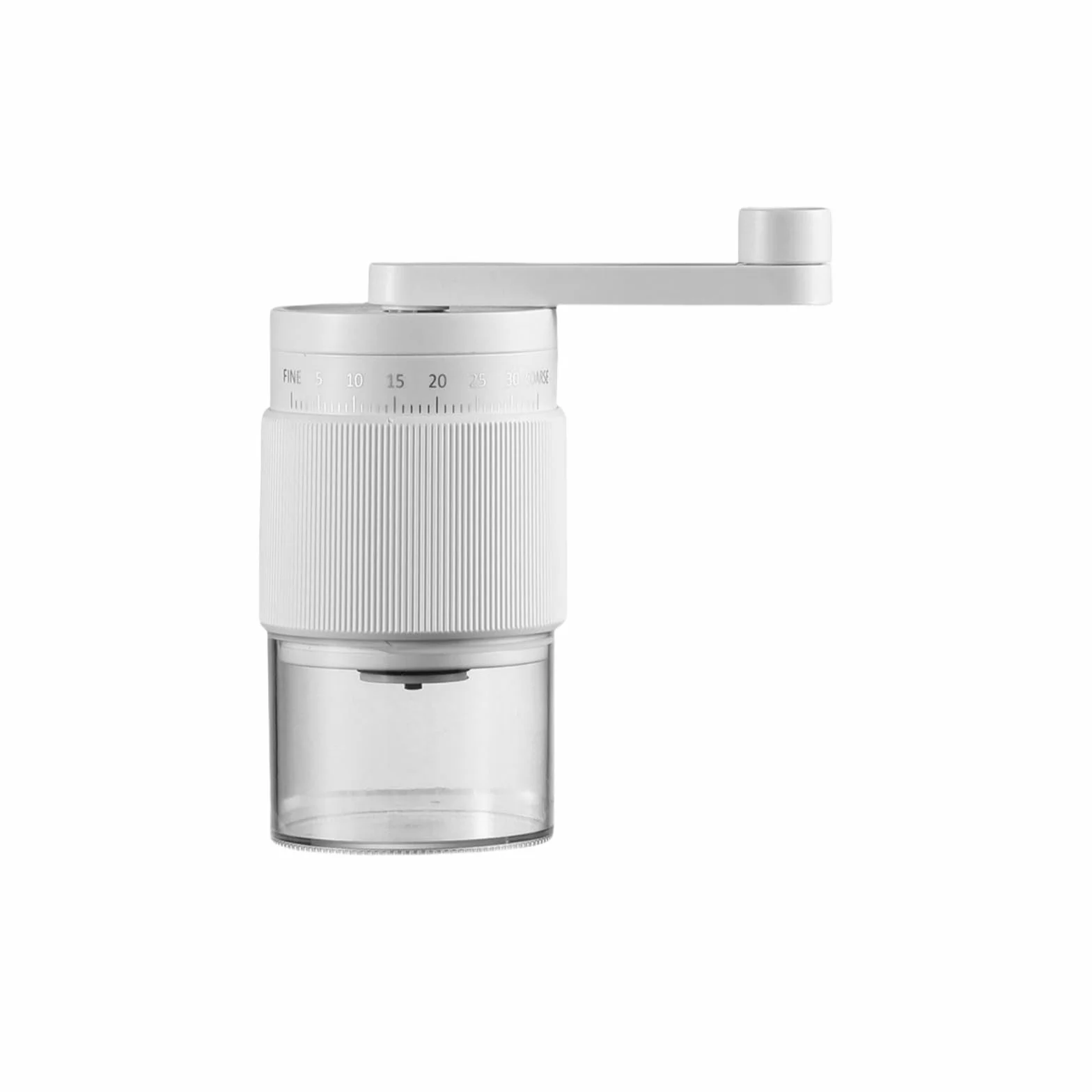 Molinillo manual de granos de café, cuchillas de cerámica, molinillo de café ligero de mano, 209.8 g por molino, para espresso, prensa francesa, turco (blanco)