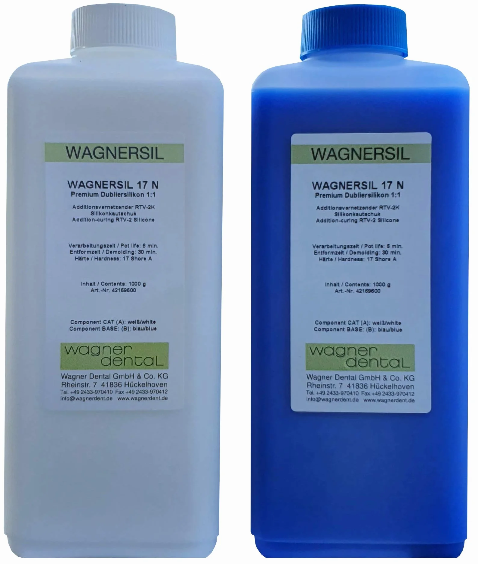17 N (2 kg) | Premium Dubliersilikon | Relación de mezcla 1:1 | Silicona de moldeo | Caucho de silicona | para la fabricación de moldes de silicona con resina epoxi, yeso, cera UVM. | DIY