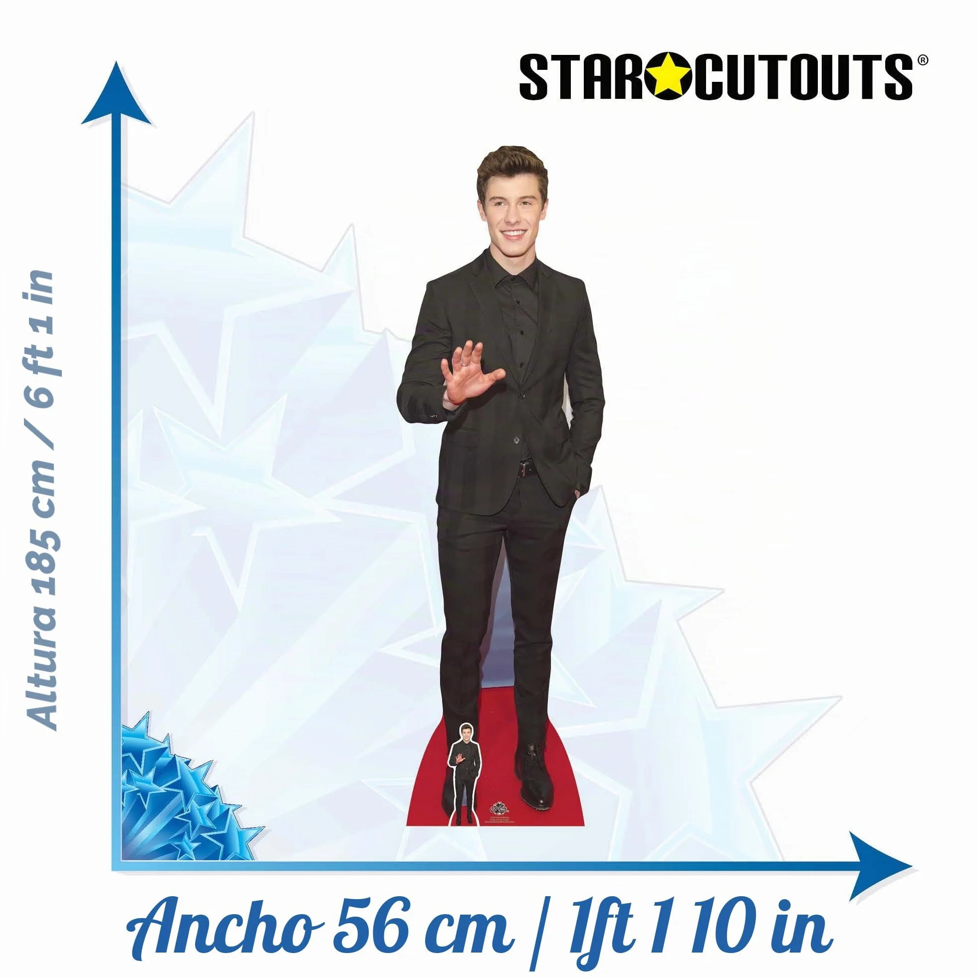 Star Cutouts Shawn Mendes (cartón, Multicolor