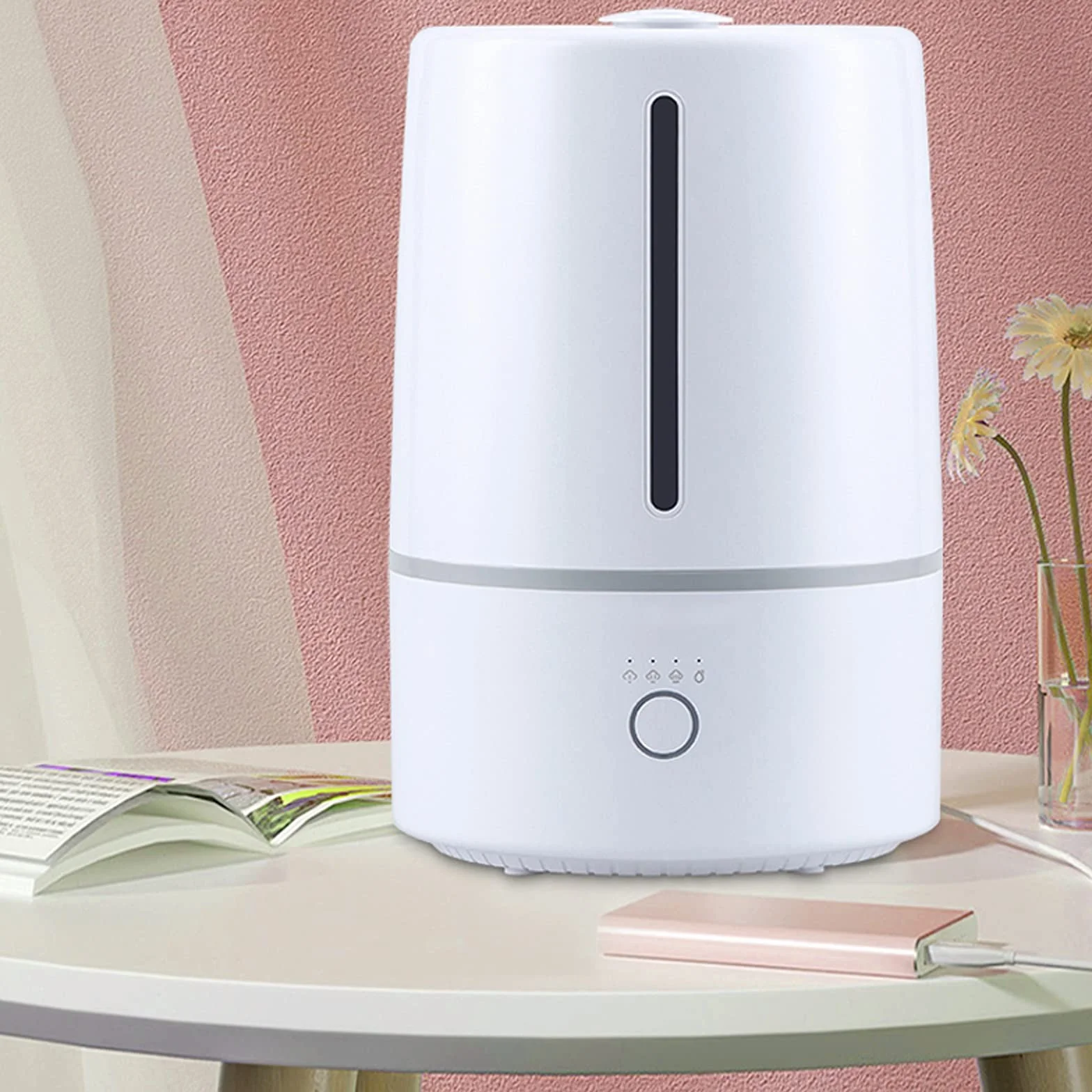 Humidificadores de Aire Humidificador de Niebla Fresco, humidificadores de Aire ultrasónico for bebés de Dormitorio Inicio, Apagado automático, Super Tranquilo Silencioso Humidificadores