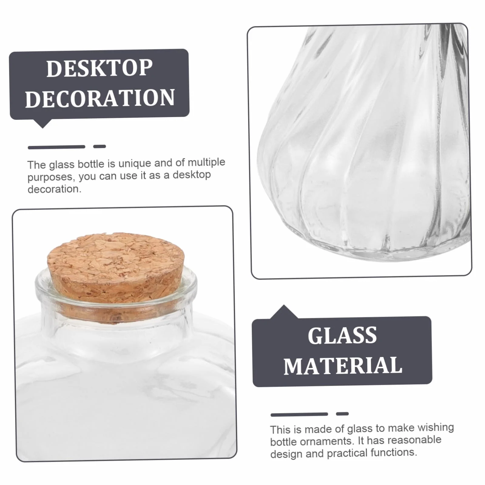 Juego De 3 Botellas Para Ceremonia De Arena Conmemorativa De Boda Kit De 1 Litro Transparente