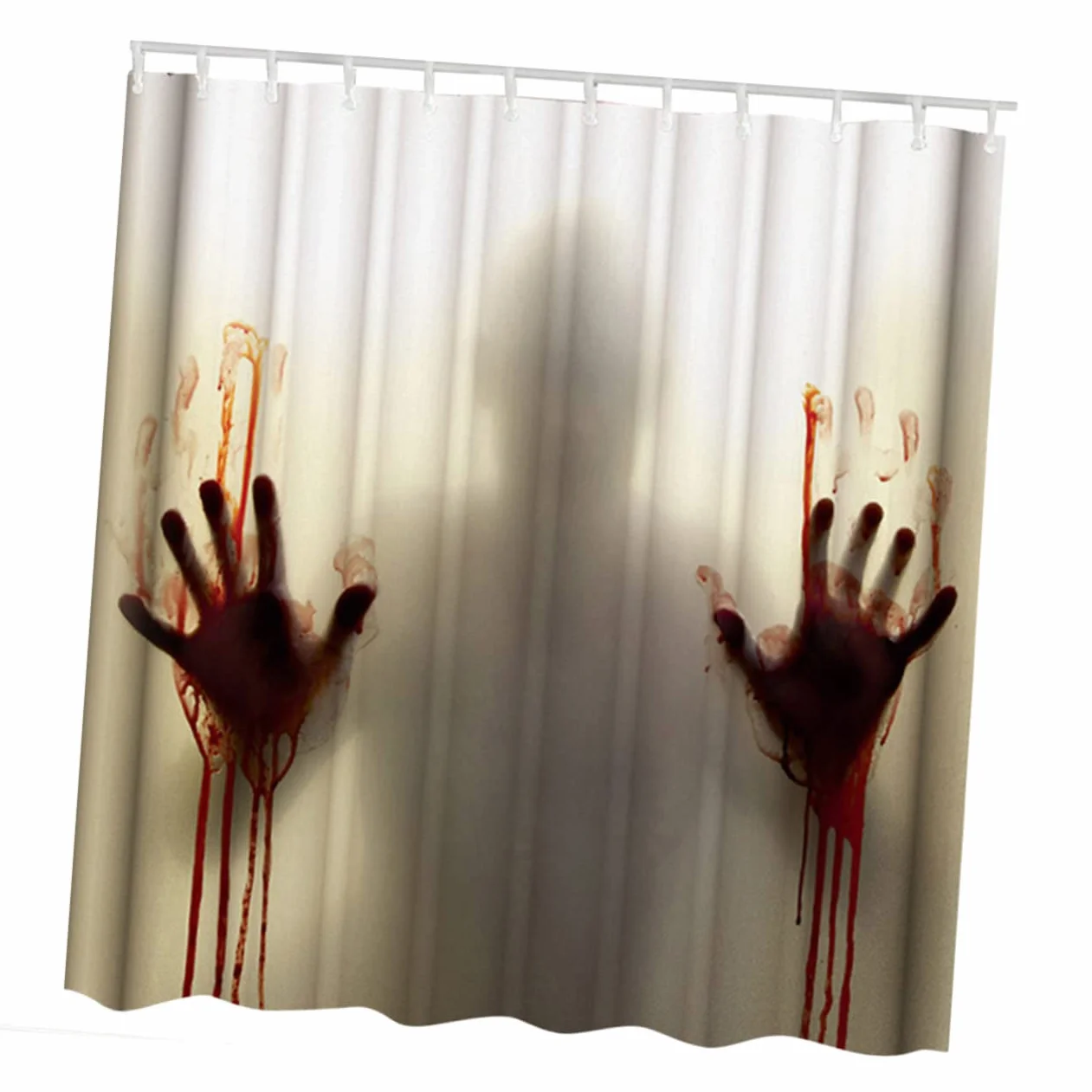 Cabilock Cortina De Ducha con Impresión De Sangre De Halloween 180 Ancho X180 Alto Cm Decoraciones Sangrientas De Halloween Cortina De Baño con Gancho Cortinas De Ducha Impermeable Conectar