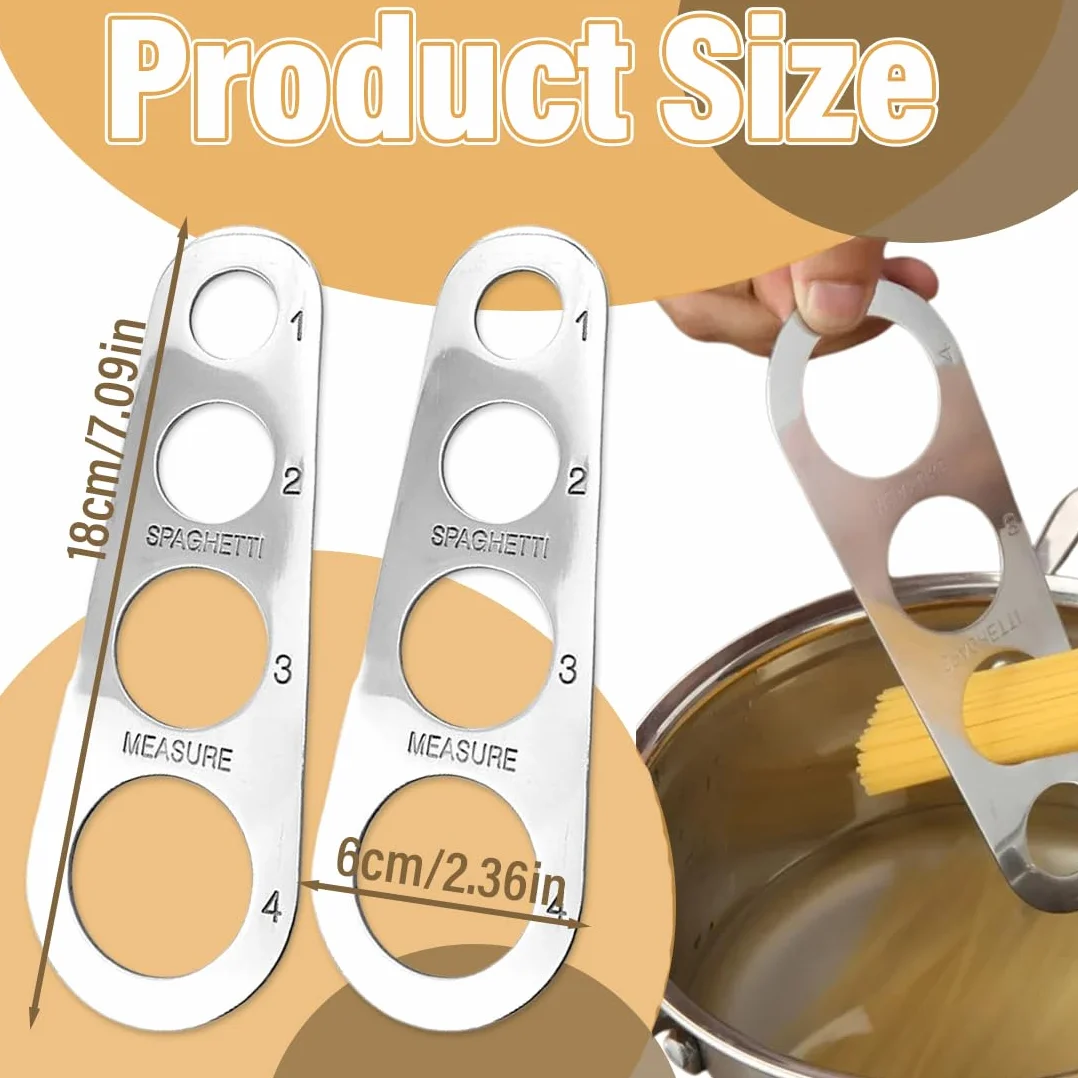 Medidores para pasta de acero inoxidable Paquete de 3 con 4 orificios de medición
