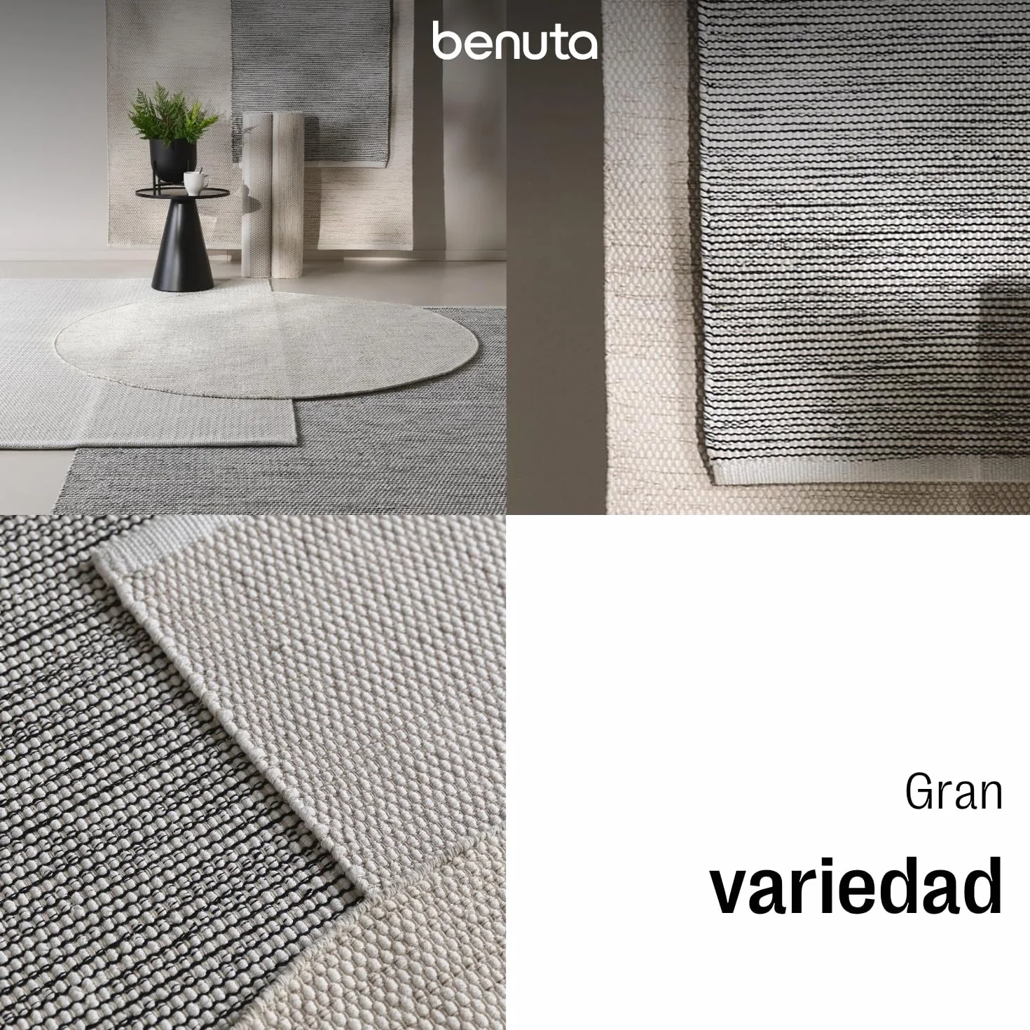 Alfombra Algodón Ron Crema 200x290 cm 100% Tejida a Mano - benuta Basic