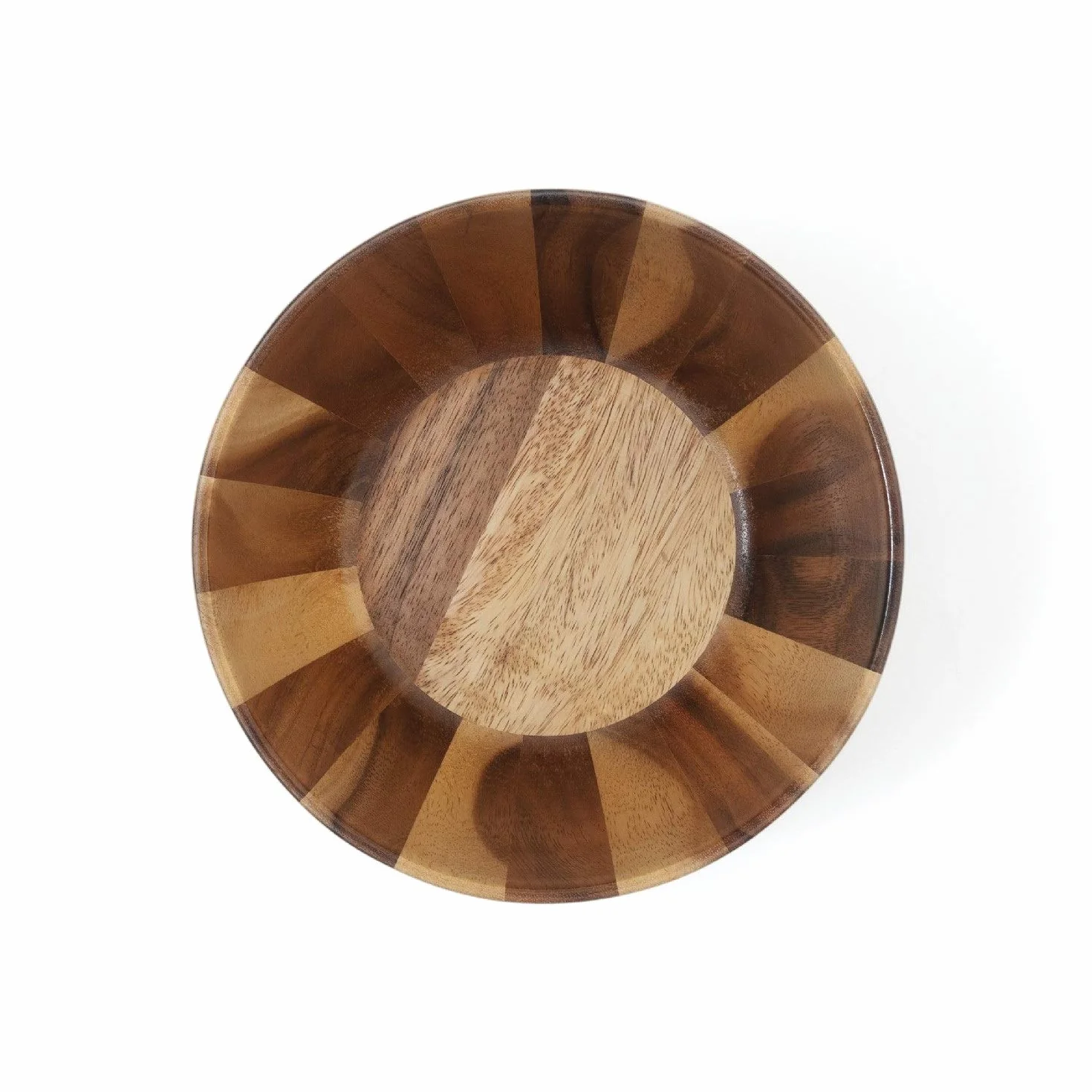Lipper International Acacia Sunburst Ensaladera, talla única, color marrón