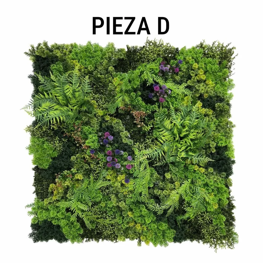 Jardín vertical artificial Bonerva Oslo Urban pack 2 paneles modulares 100x100 cm 2 m² pared vegetal de follaje denso diseño orgánico para interior y exterior ideal hogares oficinas hoteles y terrazas