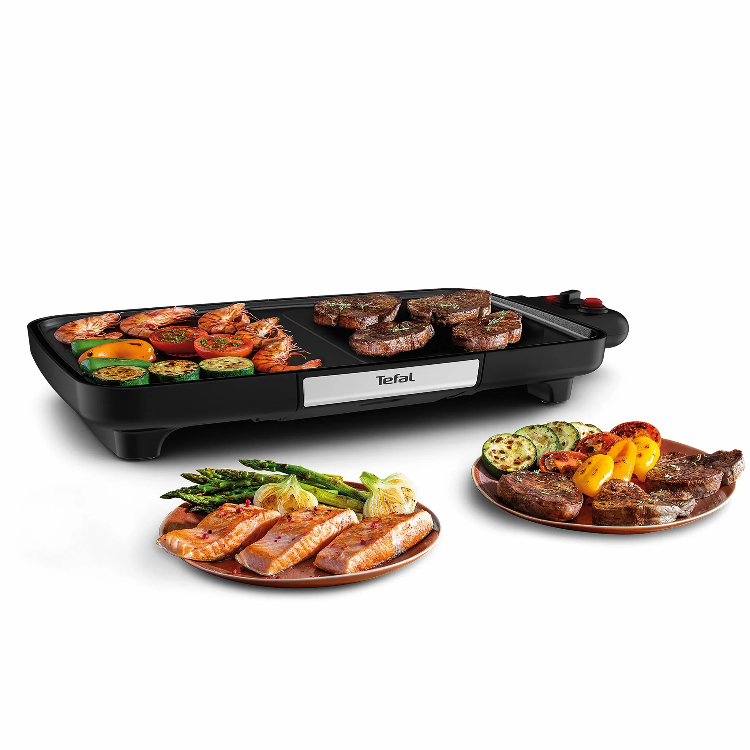 Plancha Tefal Booster CB641810 2200 W Negro y Inox