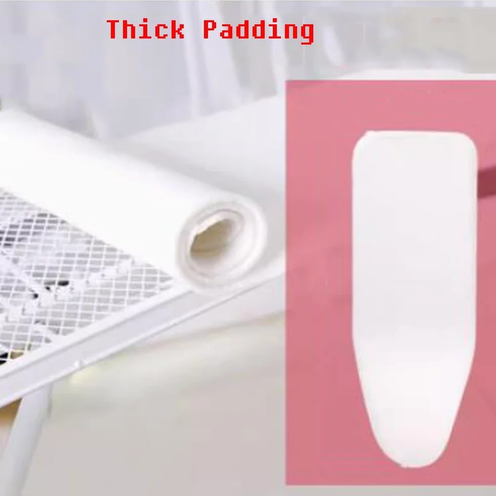 Funda y Almohadilla para Tabla de Planchar de algodón de 15 x 45 Pulgadas, Reflectante de Calor, Gruesa, Acolchada, Almohadilla de Repuesto Ajustable (C, 15 x 45 Pulgadas (110 x 40