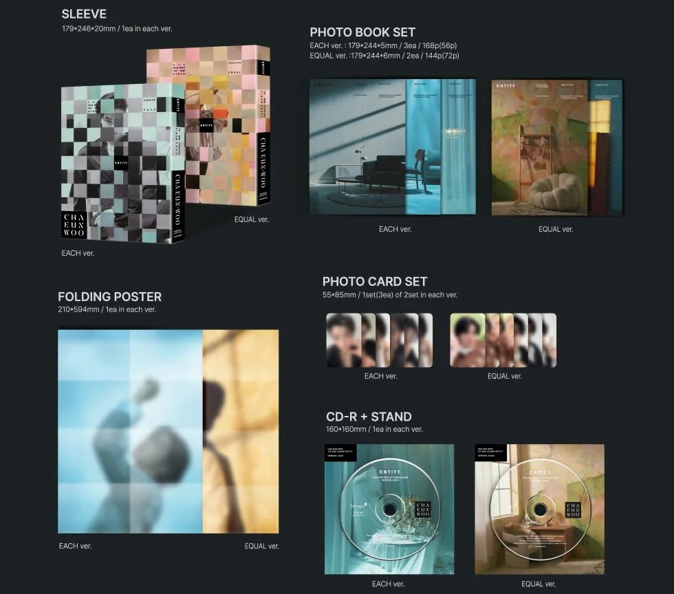Dreamus CHA EUN WOO ASTRO 1er mini álbum ENTITY versión equivalente