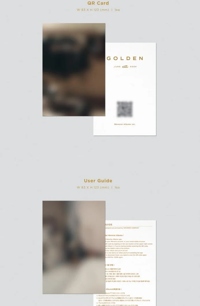 [Set] BTS JUNGKOOK GOLDEN 1st Solo Album 3 Verset + Weverse Album Ver