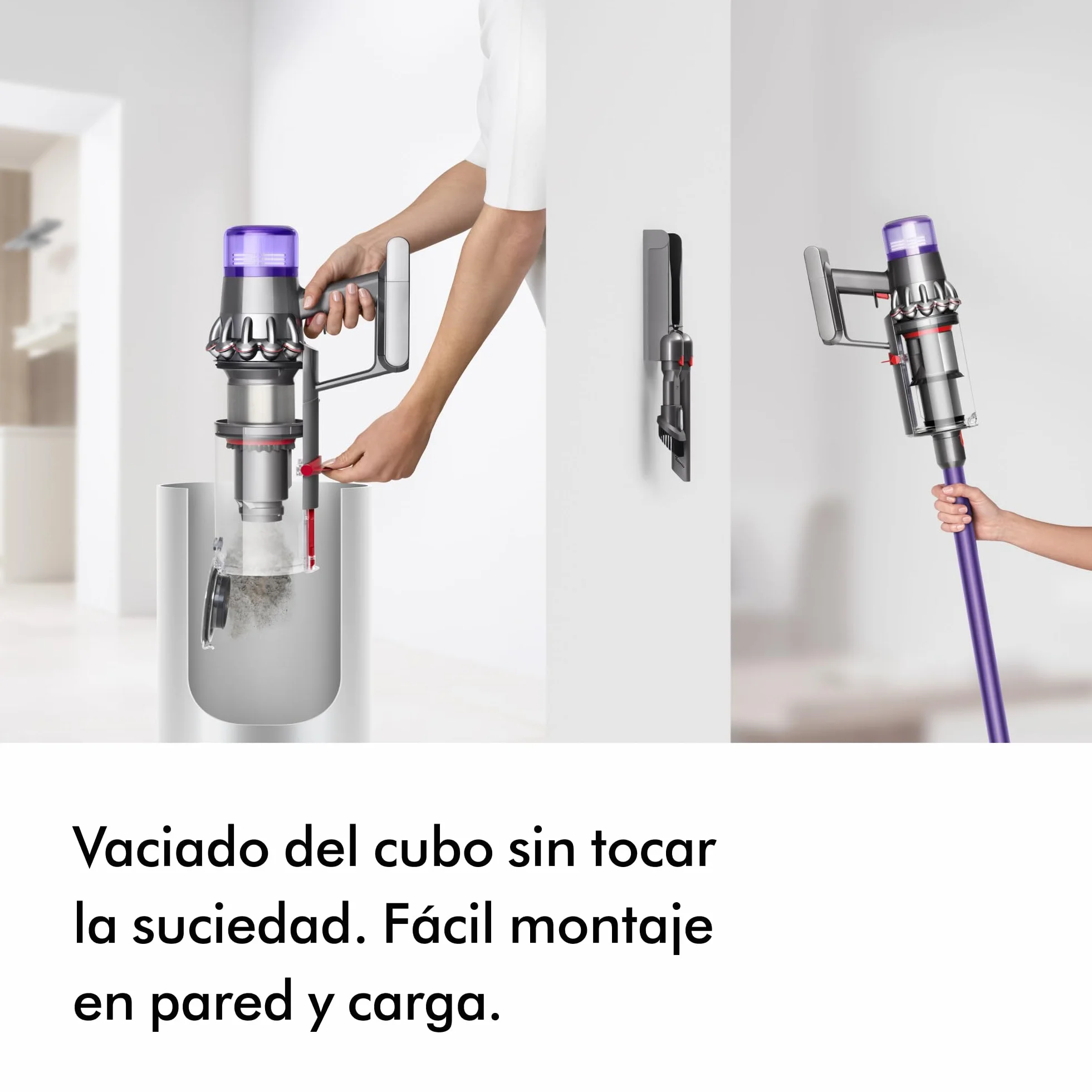 Dyson V11 Advanced aspiradora sin Cable 200 Airwatts 60 min Anti-enredos Mano y Suelos Níquel Violeta