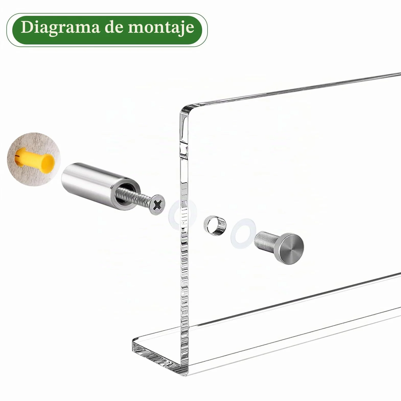 Estante para Revistas Acrílico Transparente 48 cm Paquete de 3